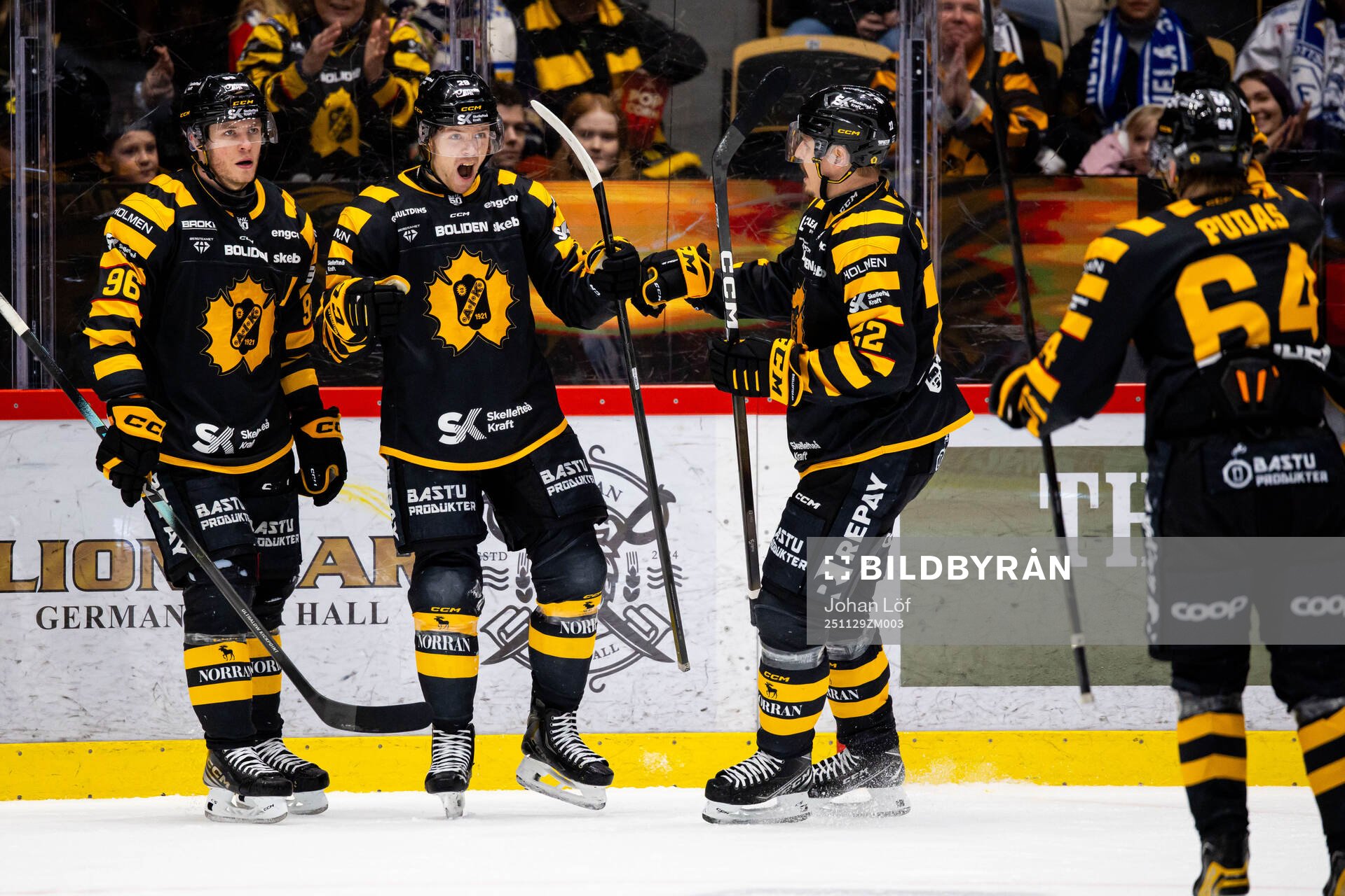 Skellefteås Mikkel Aagaard Rickard Hugg och Jonathan