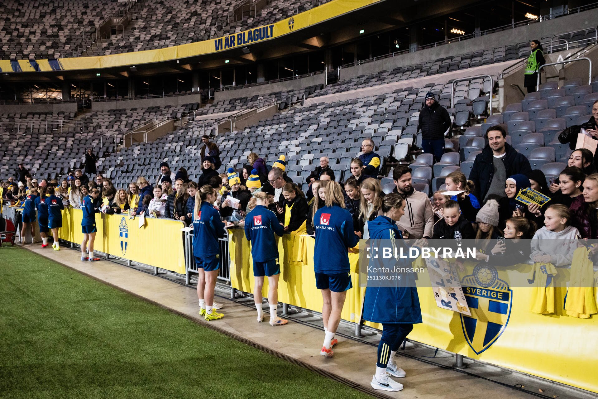 Players with supporters
