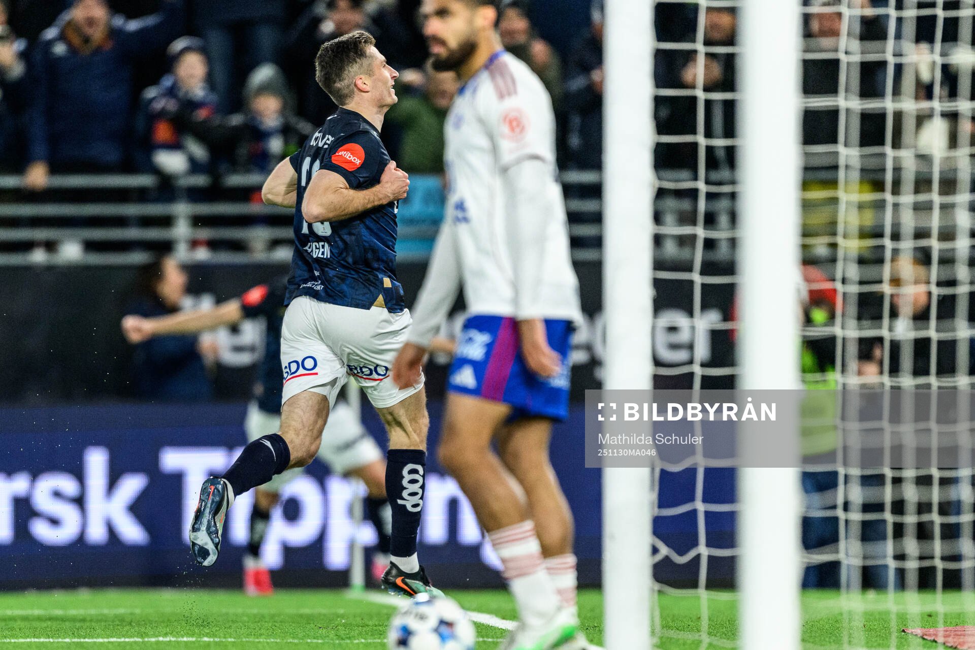 Kristoffer Haugen of Viking celebrates