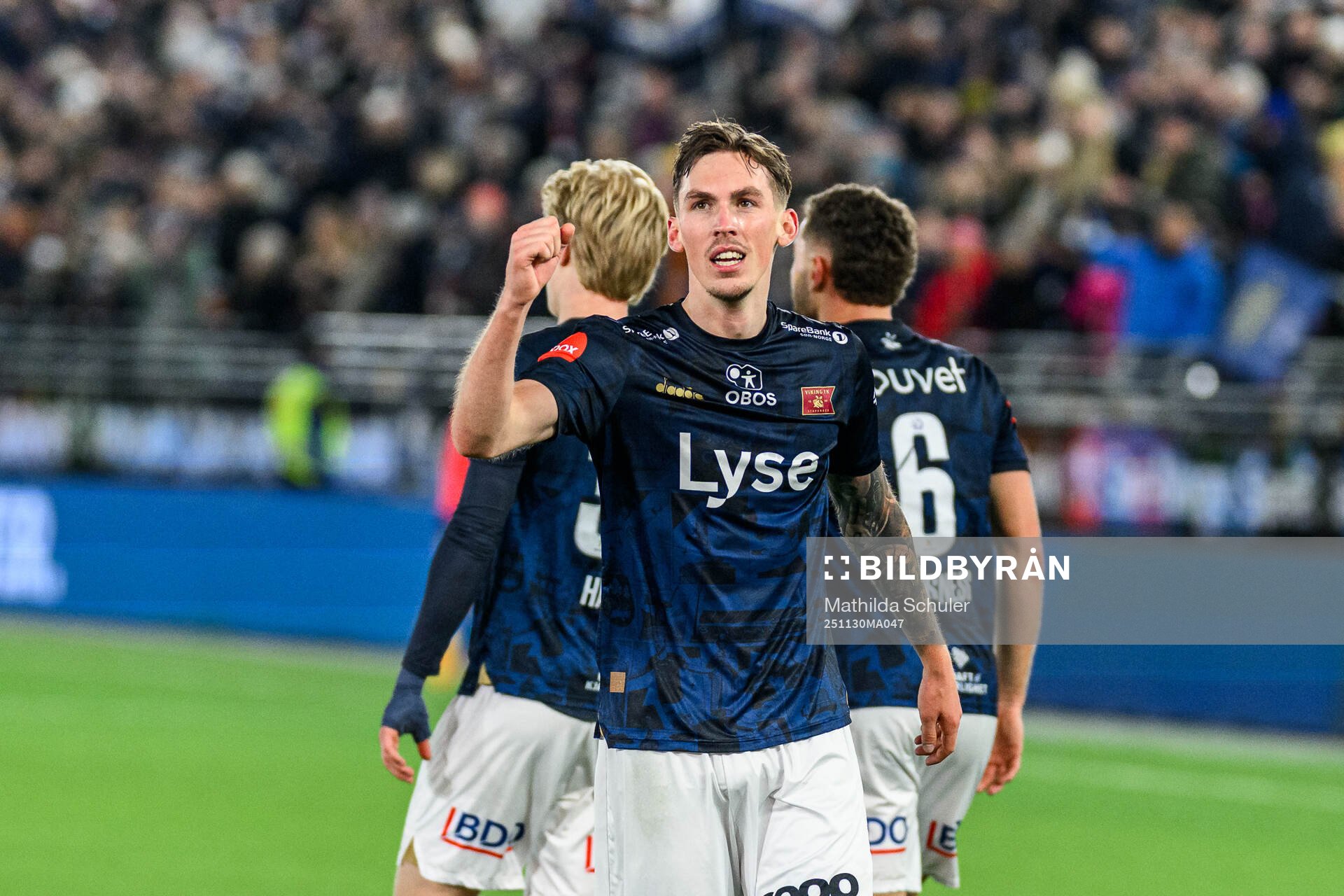 Kristoffer Askildsen of Viking celebrates