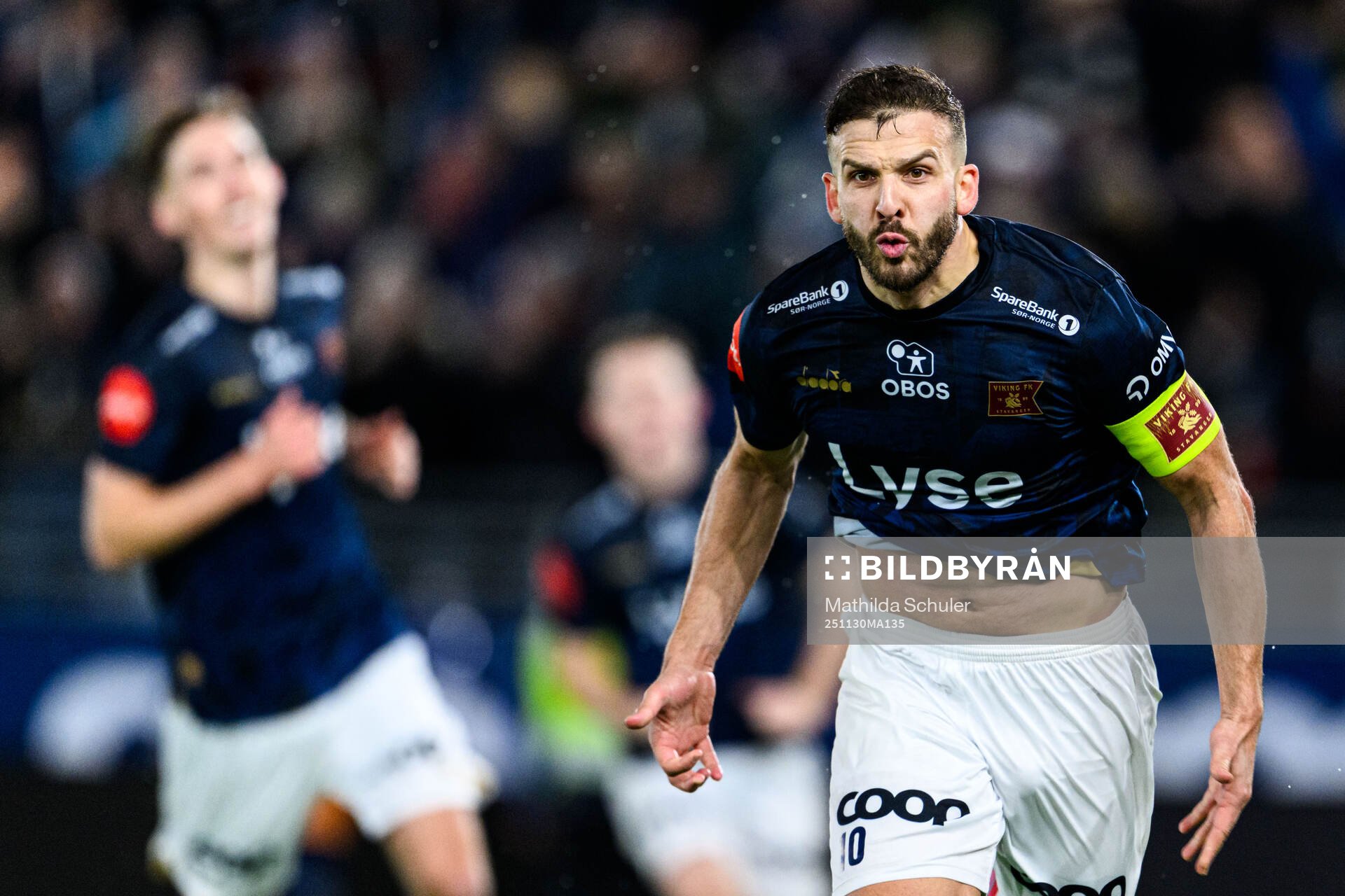 Zlatko Hovland Tripic of Viking celebrates scoring 3-0