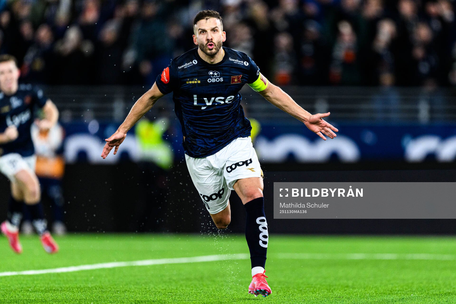 Zlatko Hovland Tripic of Viking celebrates scoring 3-0