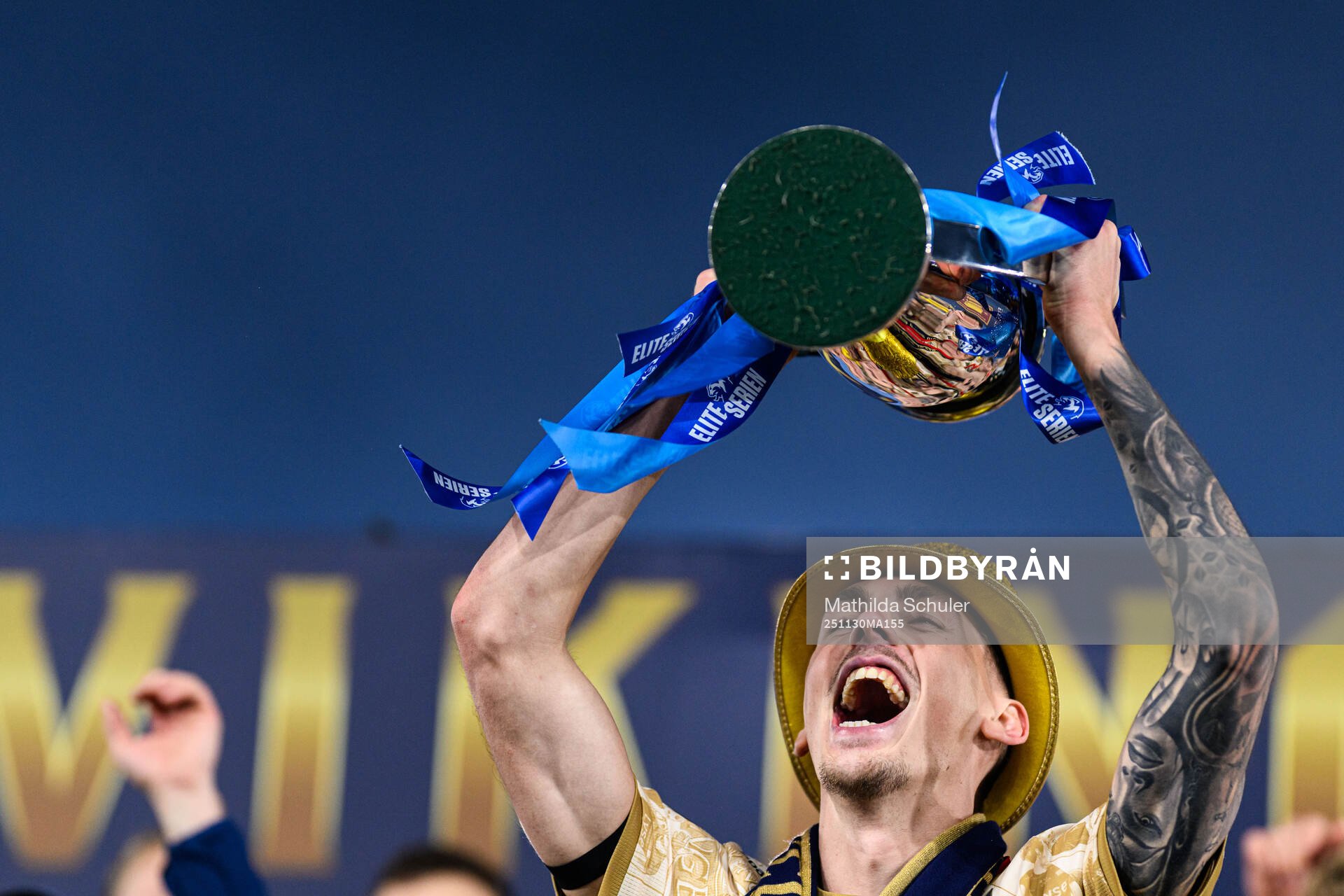 Kristoffer Askildsen of Viking celebrates