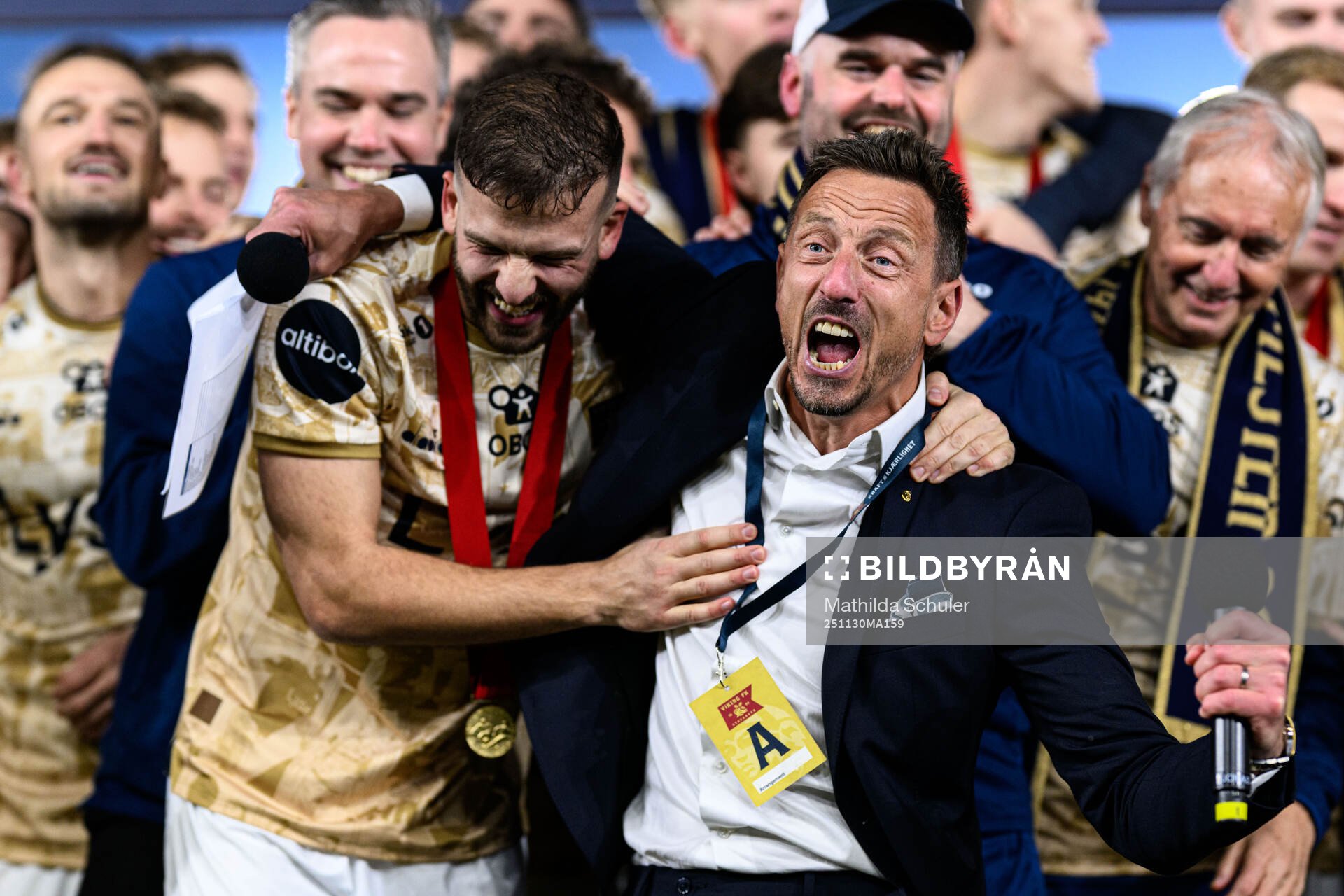 Zlatko Hovland Tripic of Viking celebrates
