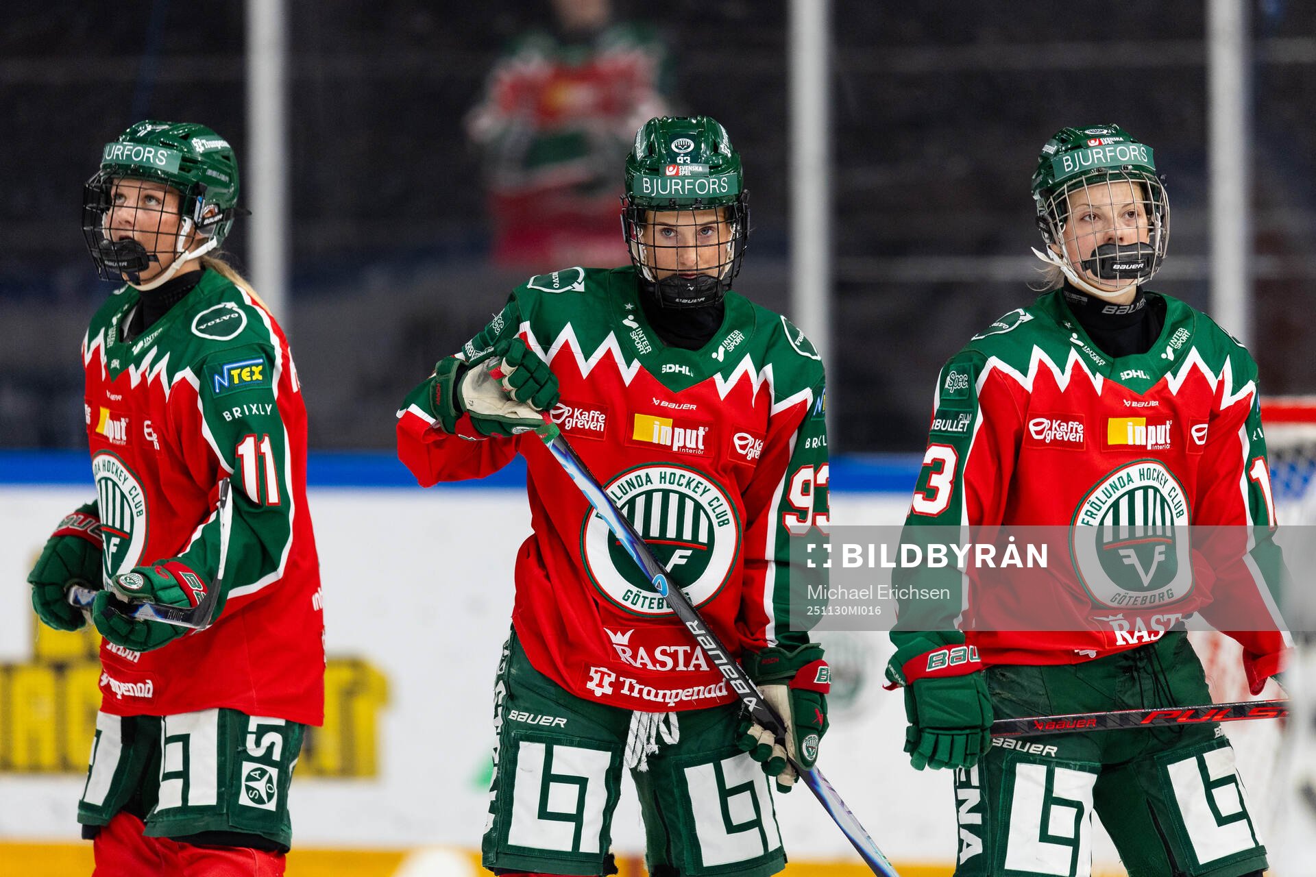 Frölundas Ella Hellman, Nellie Svensson och Edit Danielsson