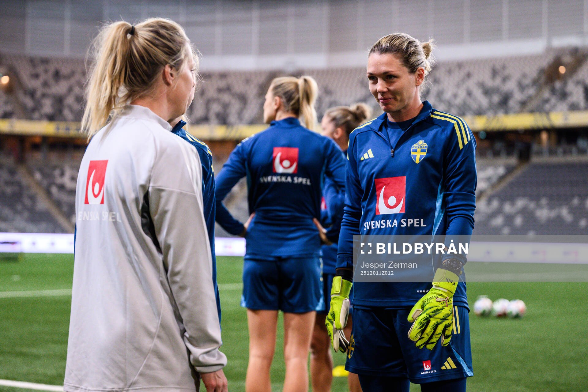 goalkeeper Jennifer Falk of the Swedish women's national