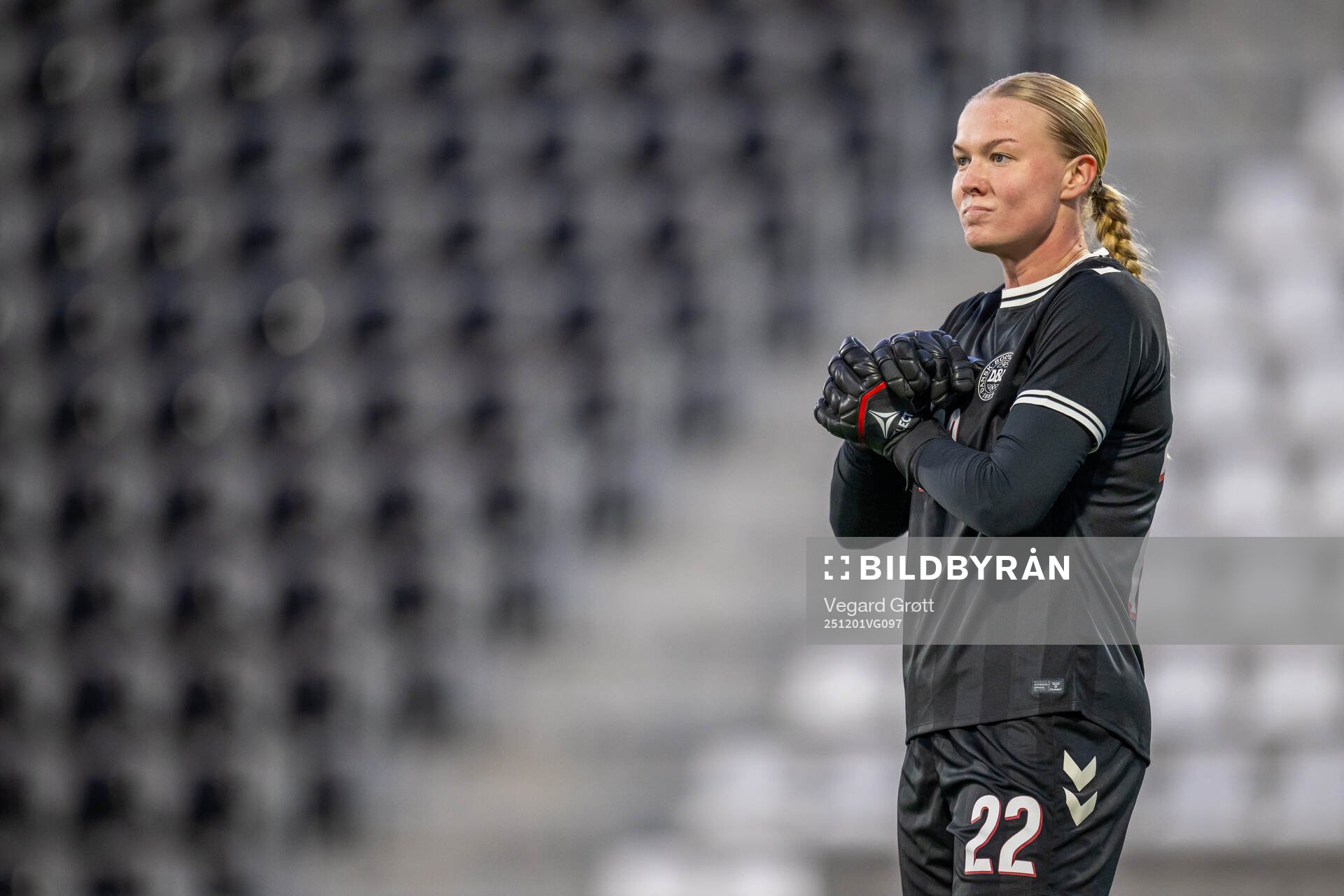 Goalkeeper Freja Thisgaard of Denmark
