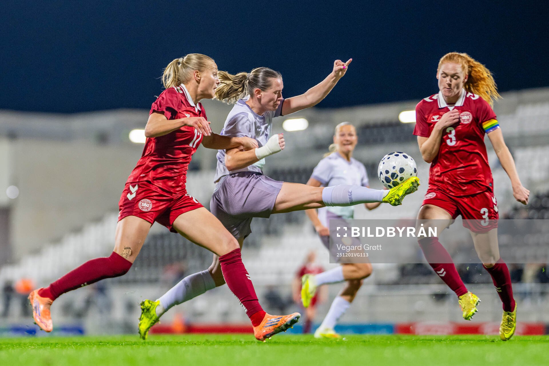Stine Sandbech of Denmark, Elisabeth Terland of Norway and