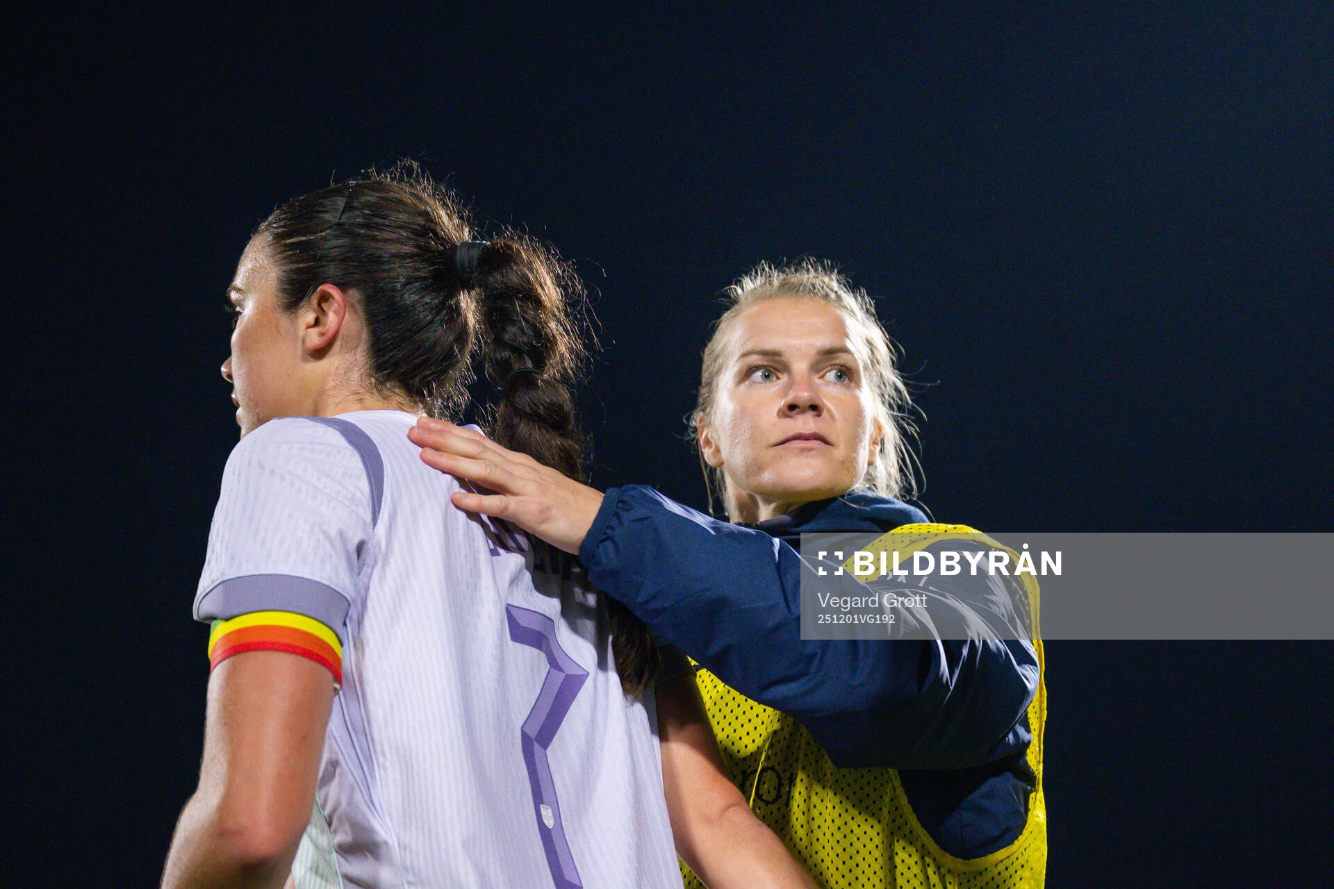 Ingrid Syrstad Engen and Ada Hegerberg of Norway