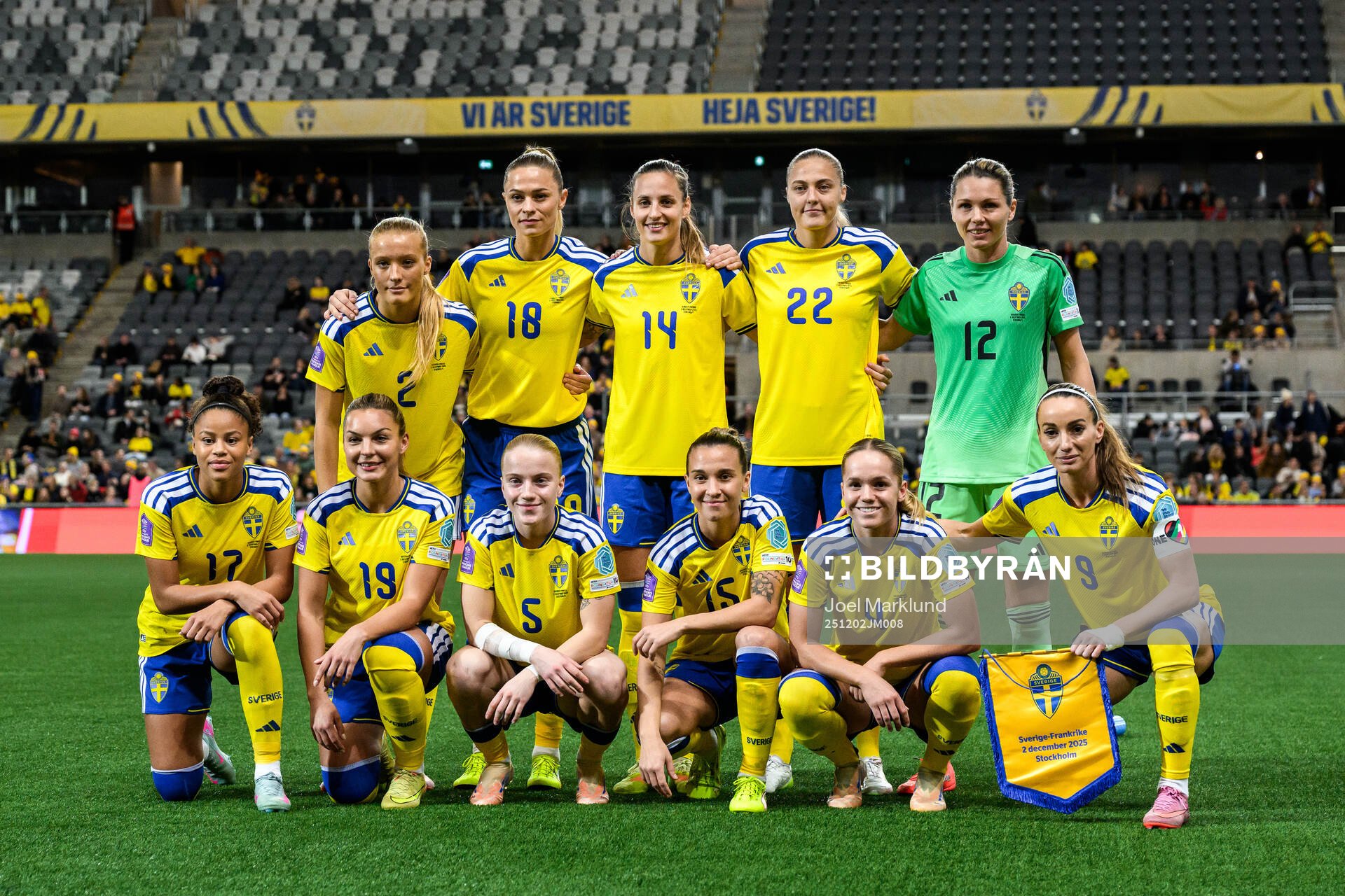 The starting eleven of Sweden