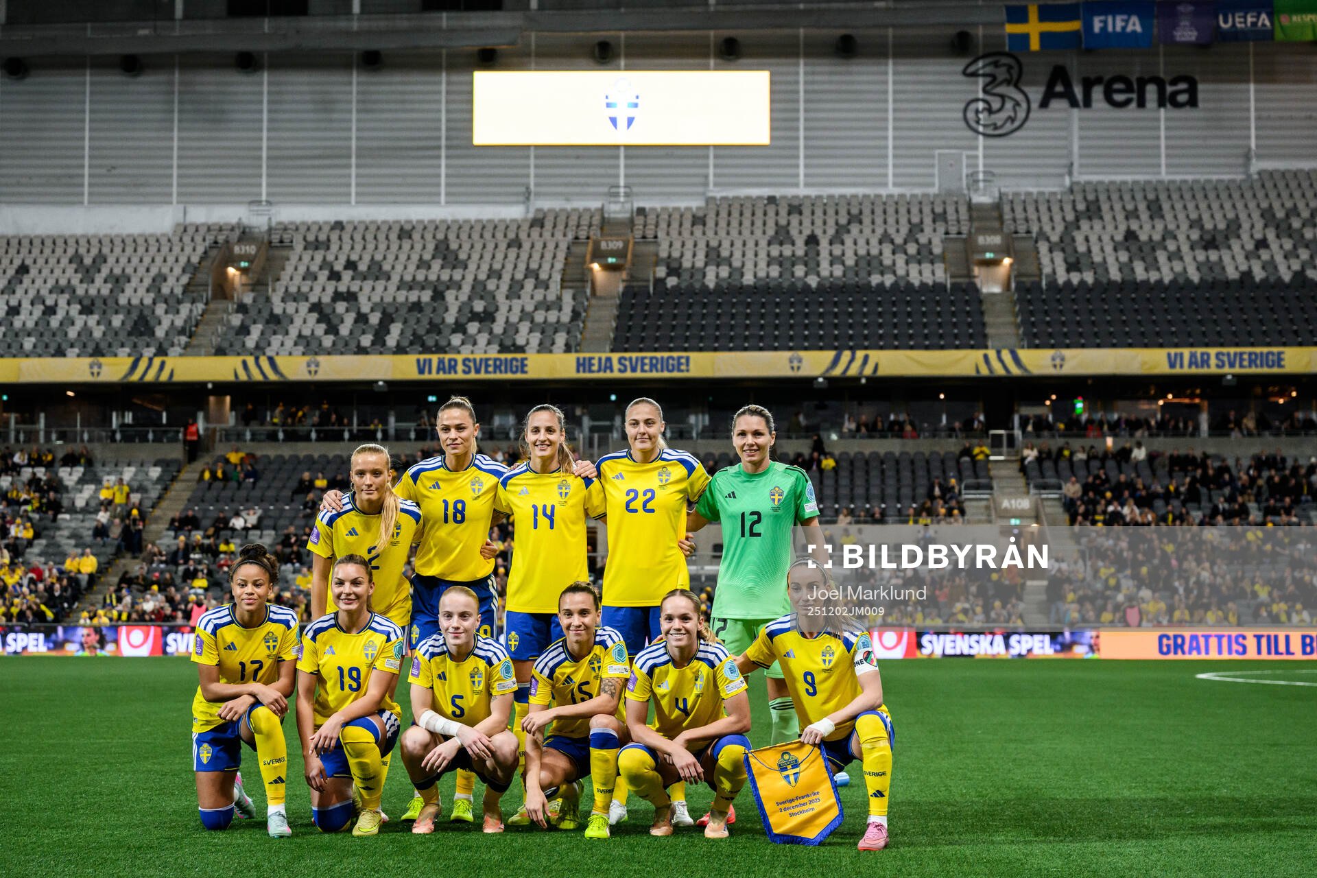 The starting eleven of Sweden
