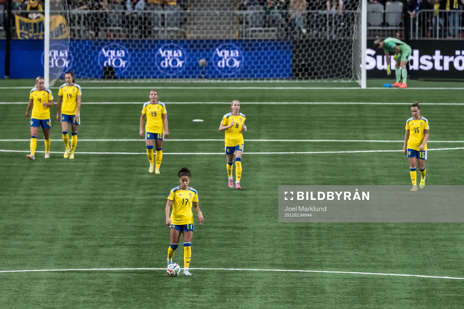 Felicia Schröder of Sweden looks dejected