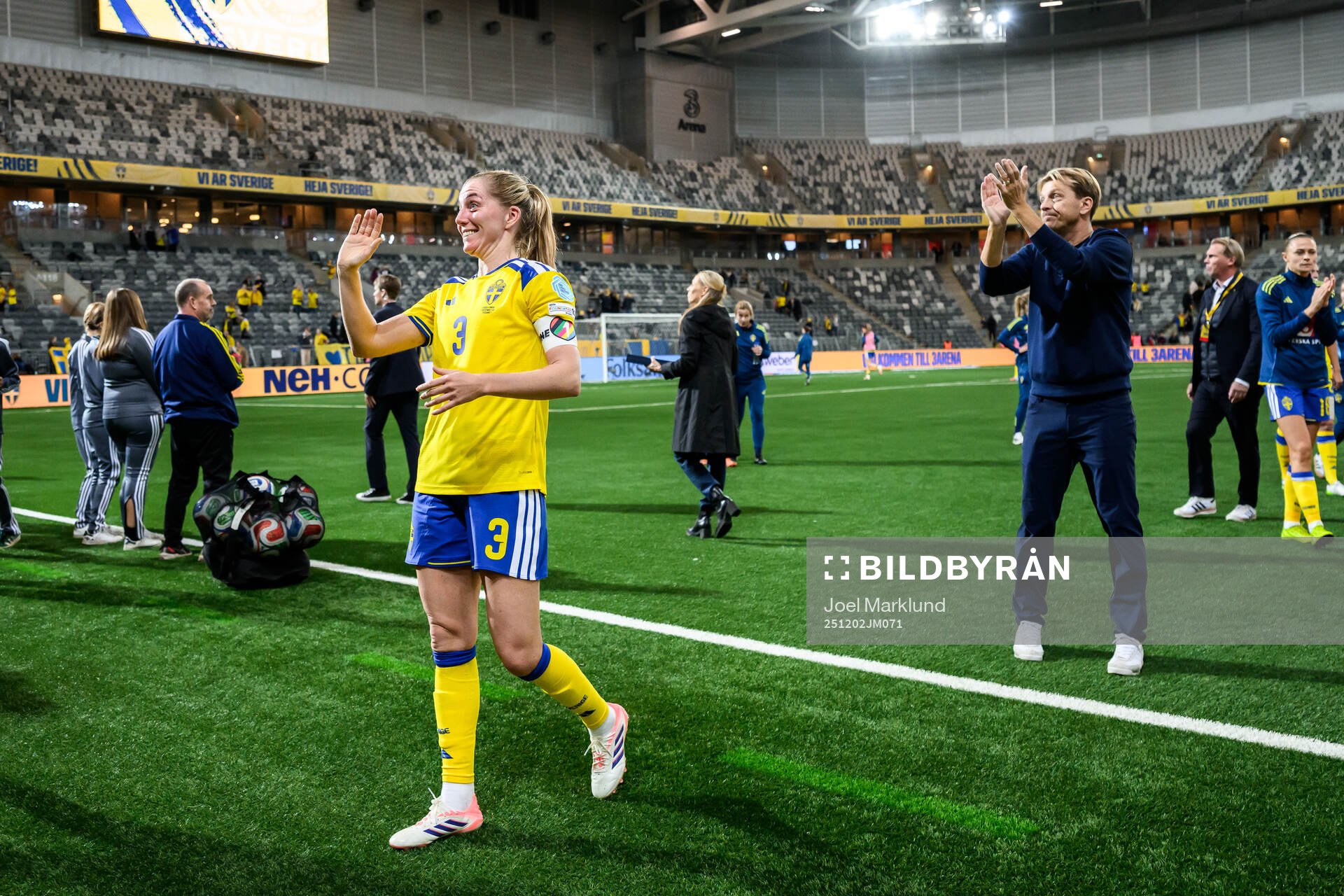 Linda Sembrant of Sweden and Head coach Tony Gustavsson