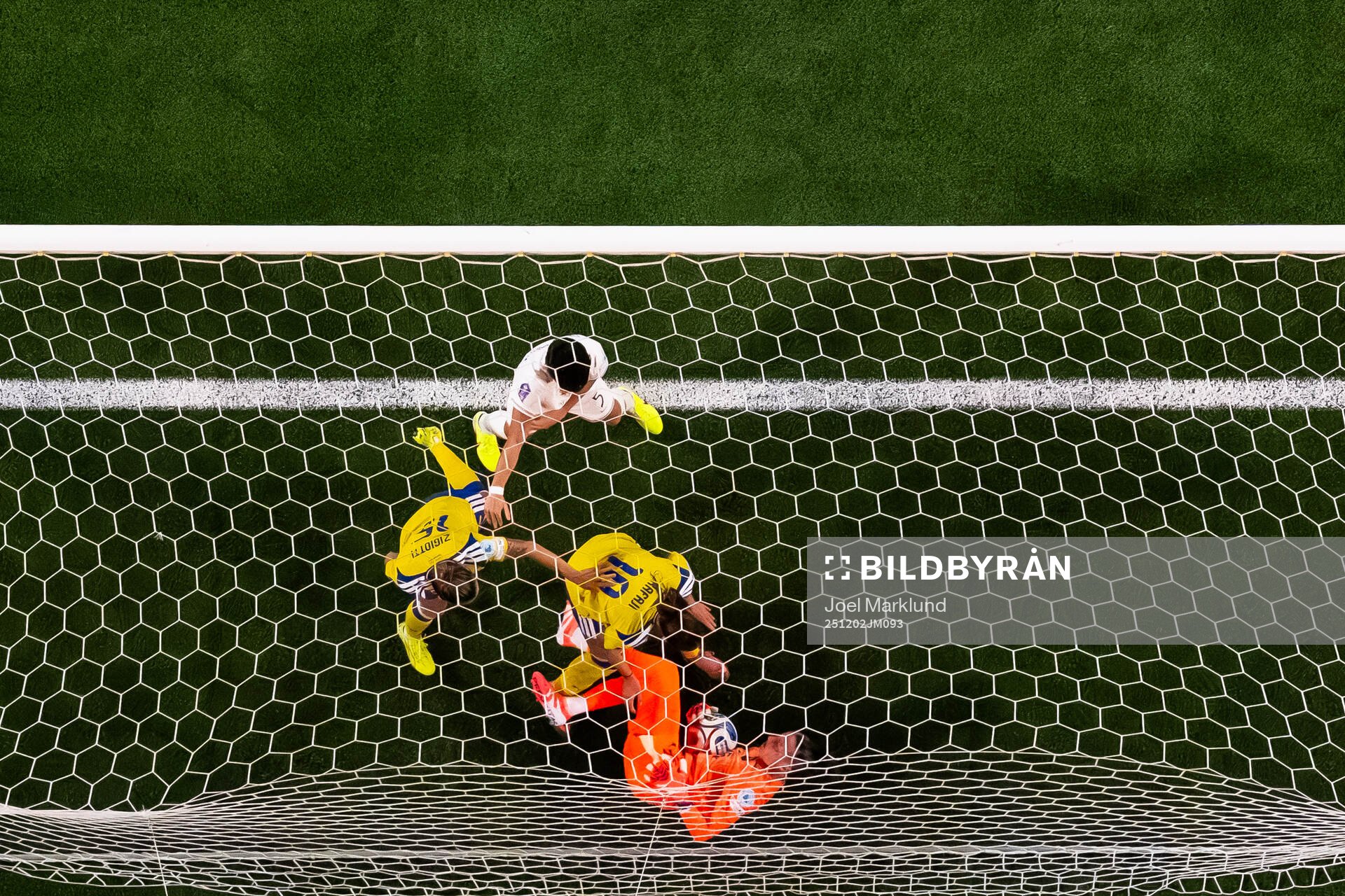 Julia Zigiotti Olme and Rosa Kafaji of Sweden wrestle for