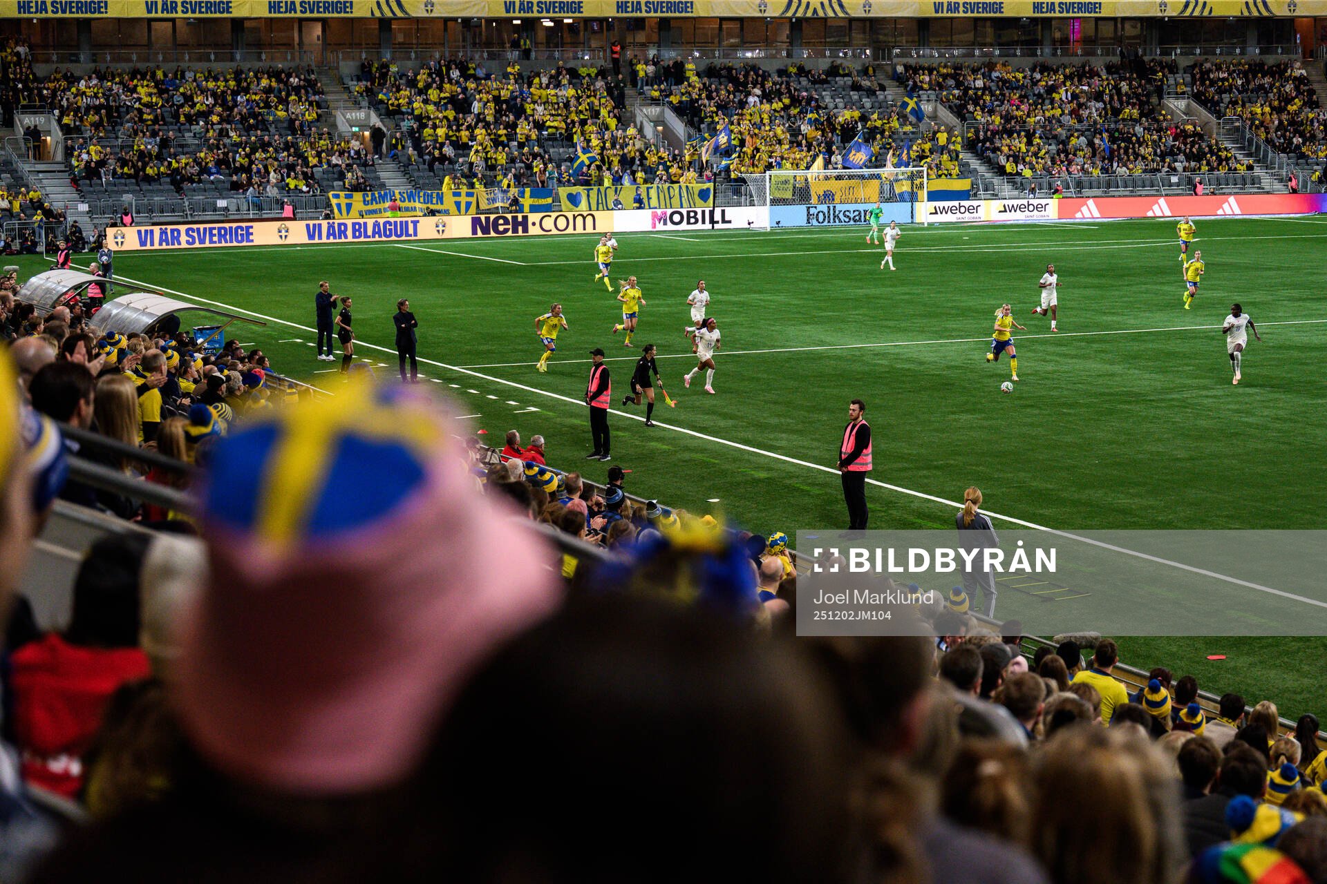 Hanna Lundkvist of Sweden chasing the ball