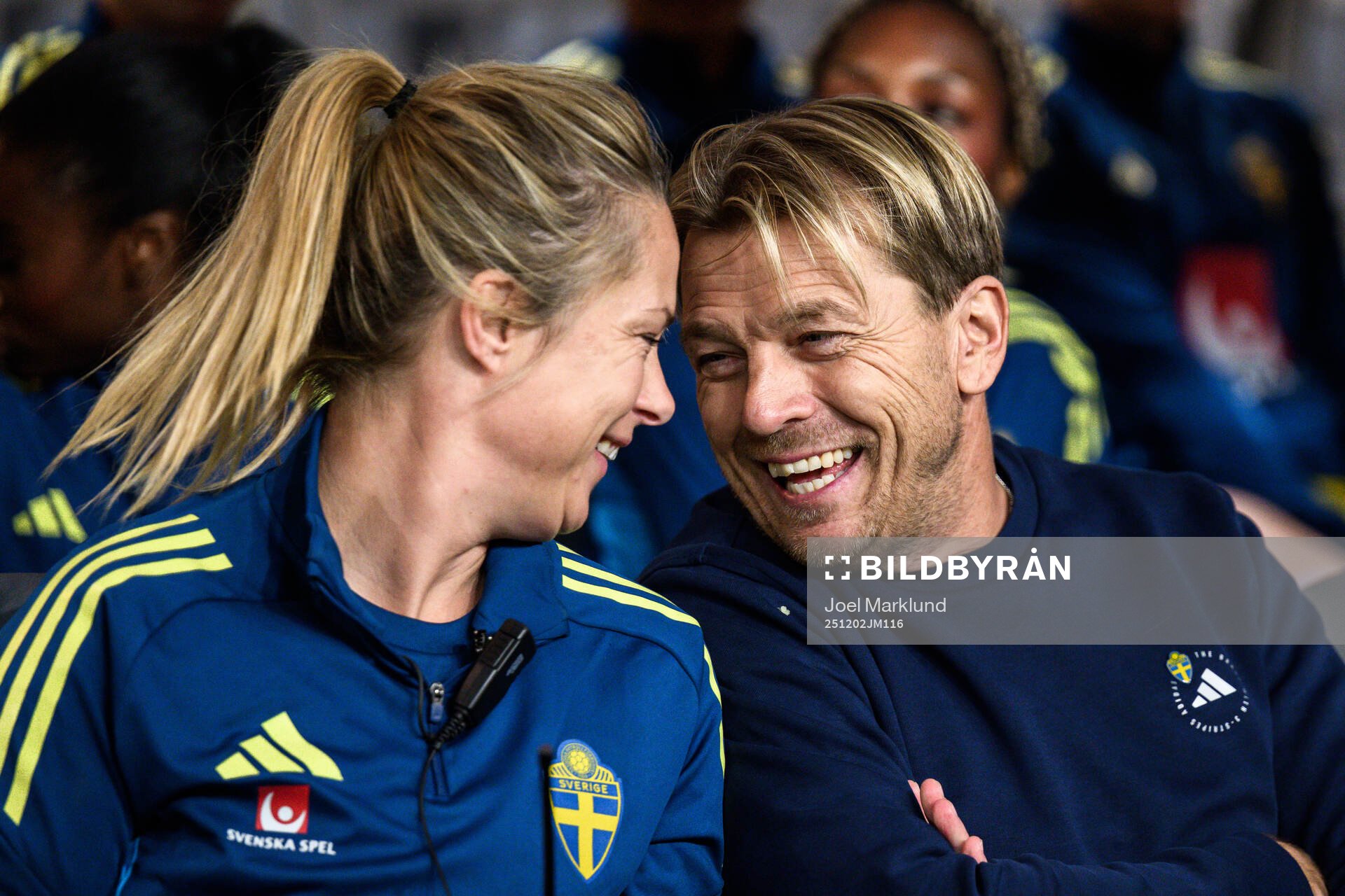 Assistant coach Johanna Almgren and head coach Tony