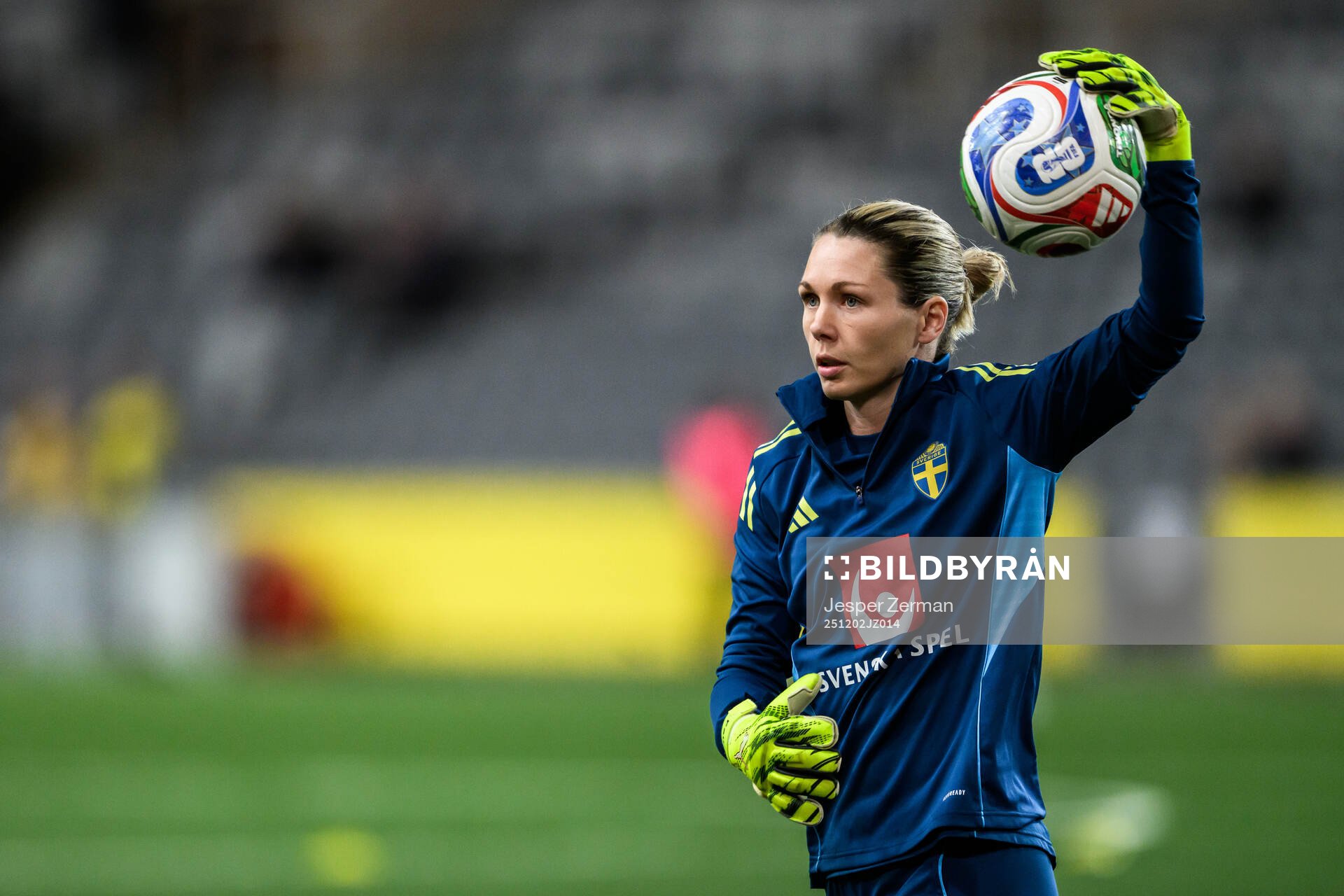 Goalkeeper Jennifer Falk of Sweden
