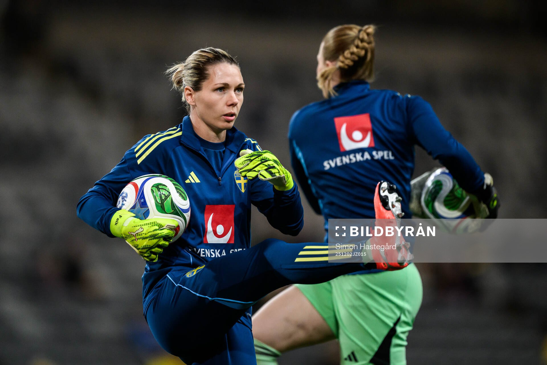 Goalkeeper Jennifer Falk of Sweden