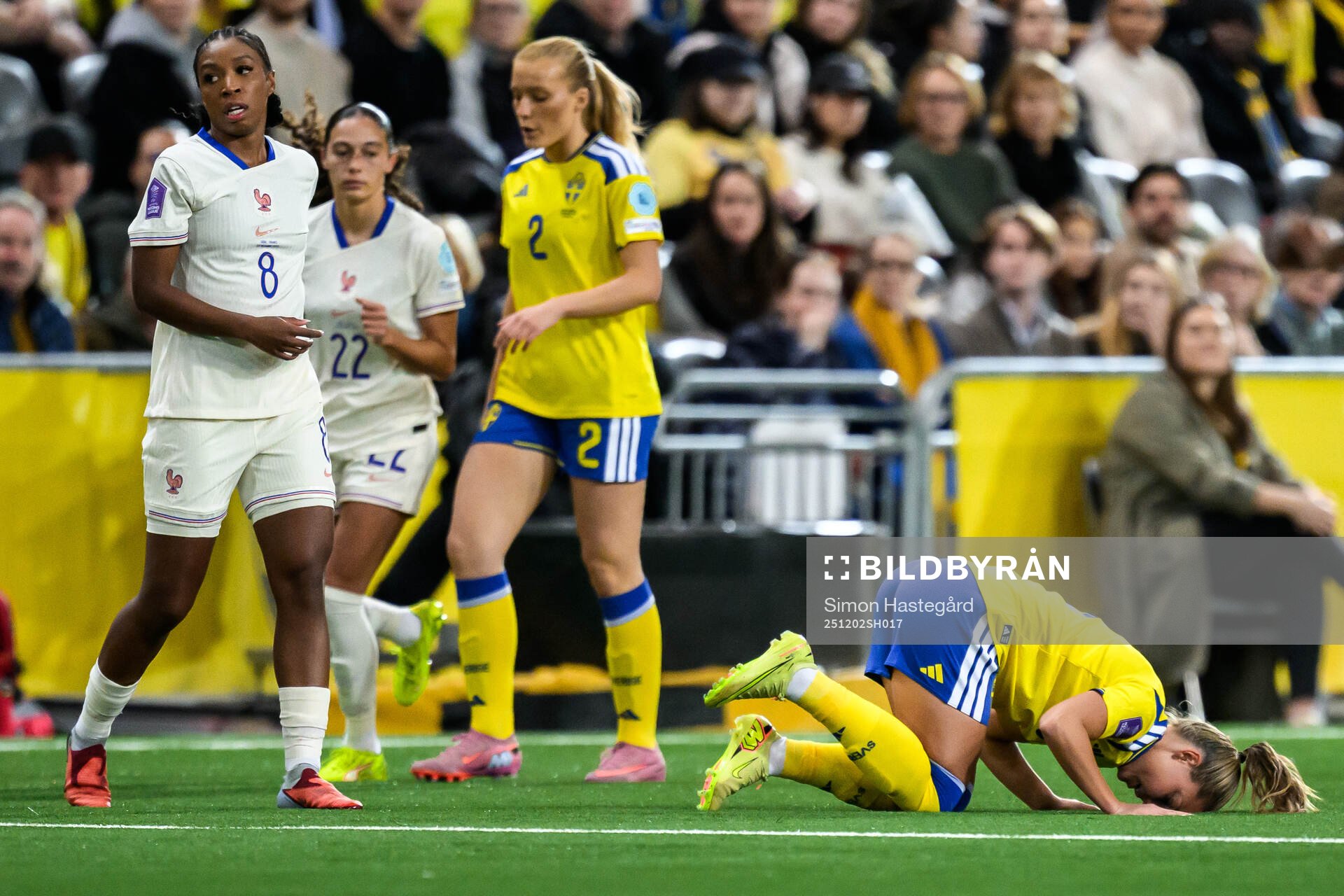 Johanna Rytting Kaneryd of Sweden in pain