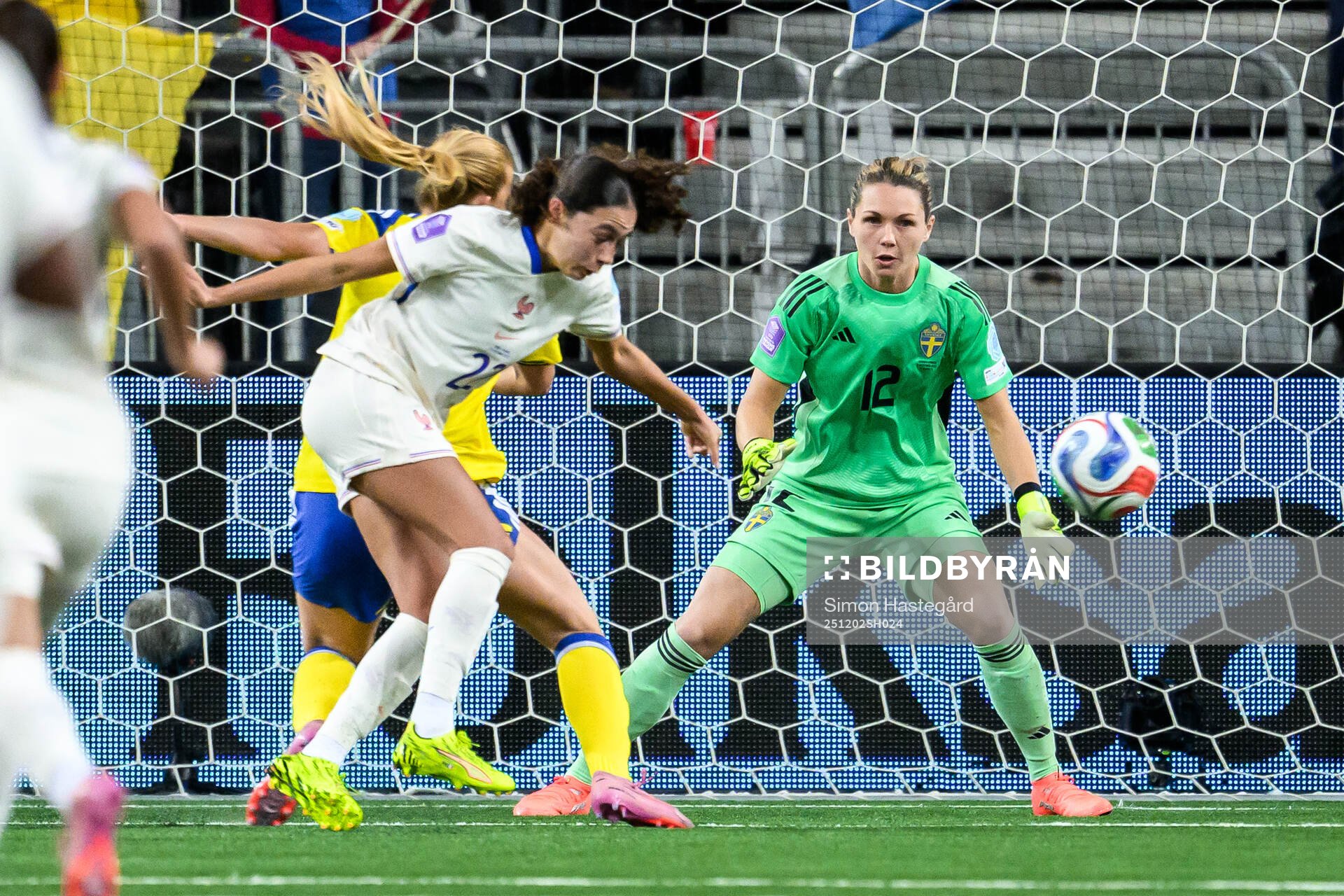 Goalkeeper Jennifer Falk of Sweden