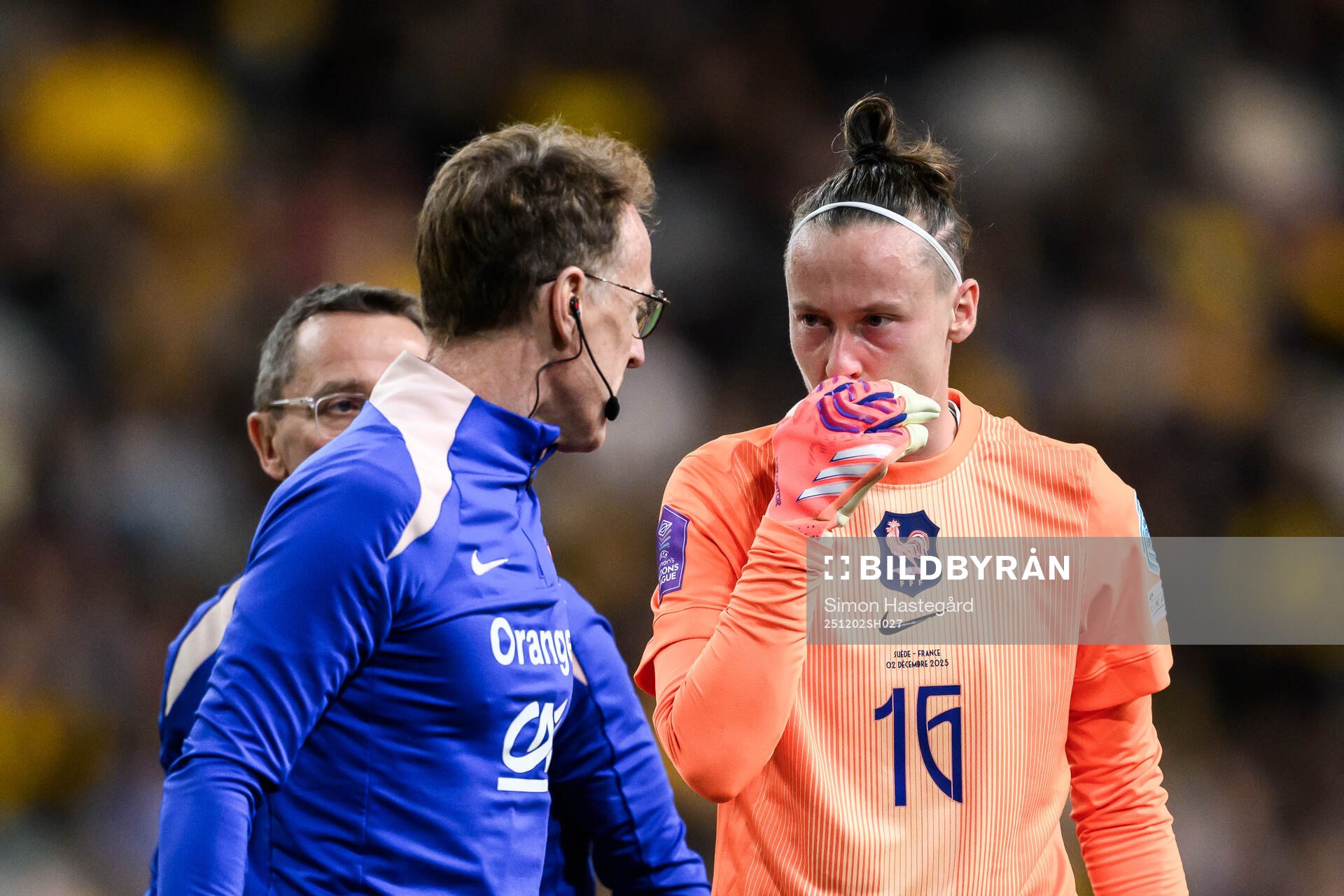 Goalkeeper Pauline Peyraud-Magnin of France