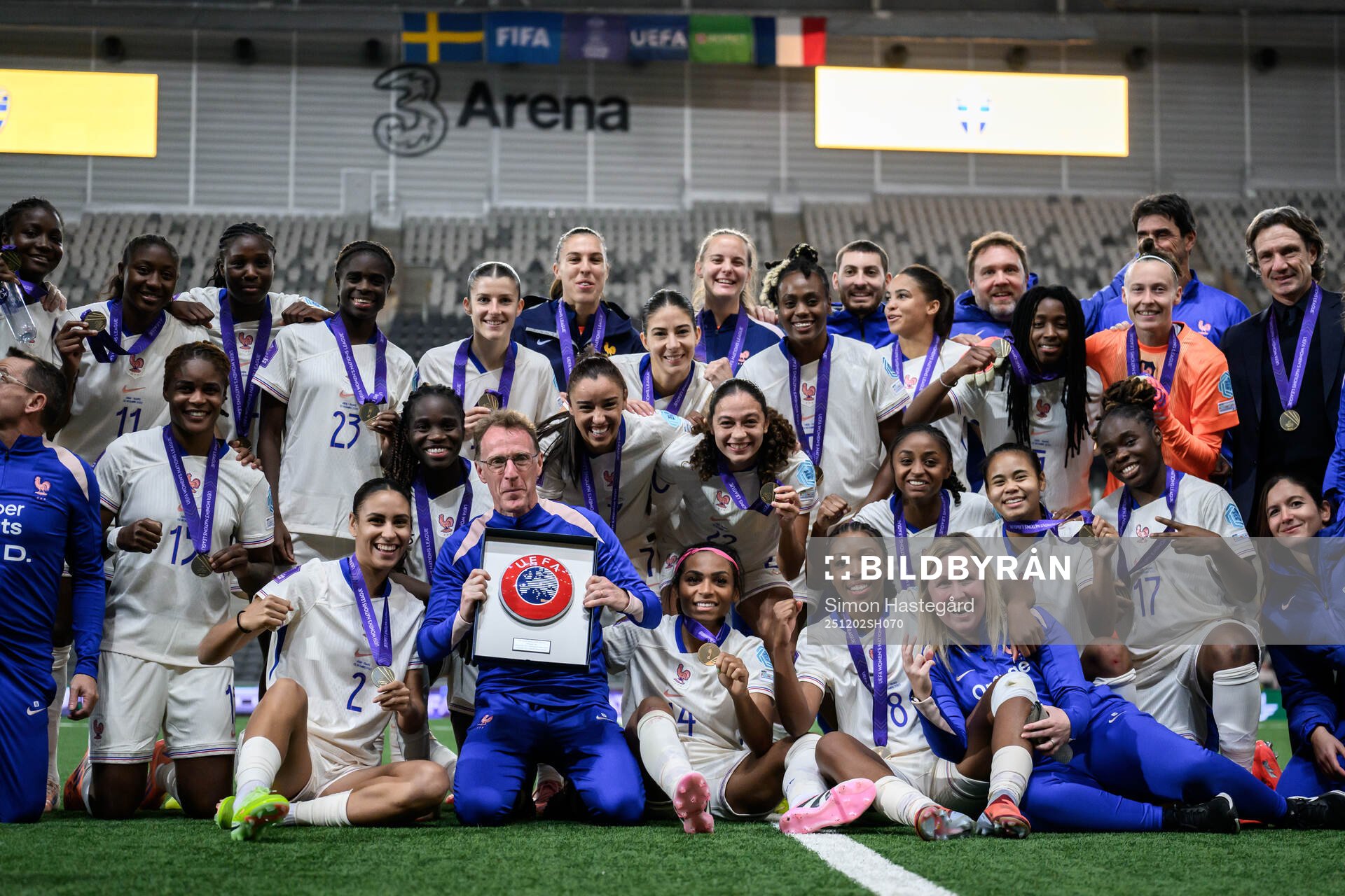 Players of France celebrate