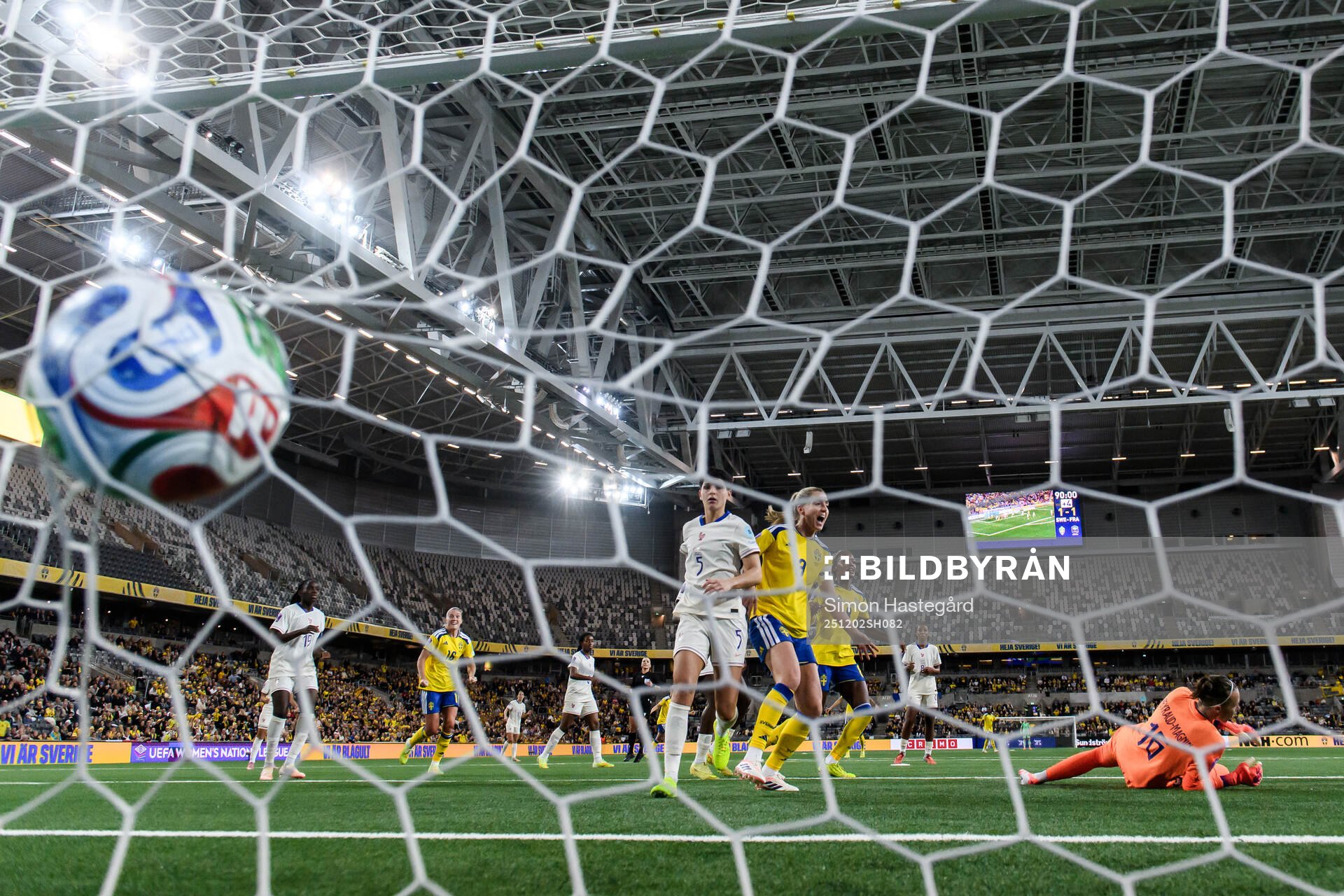 Linda Sembrant of Sweden celebrates