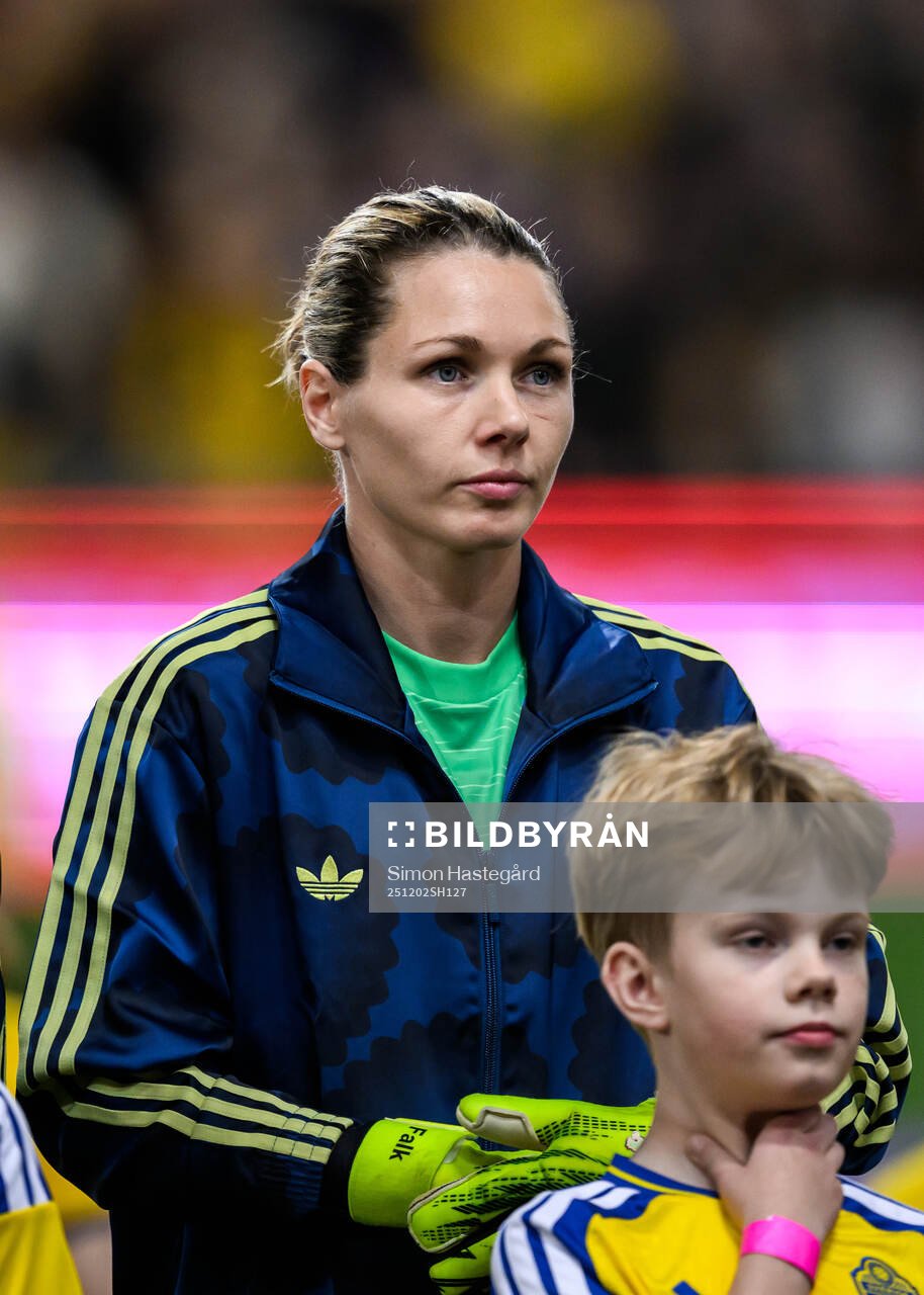 Goalkeeper Jennifer Falk of Sweden