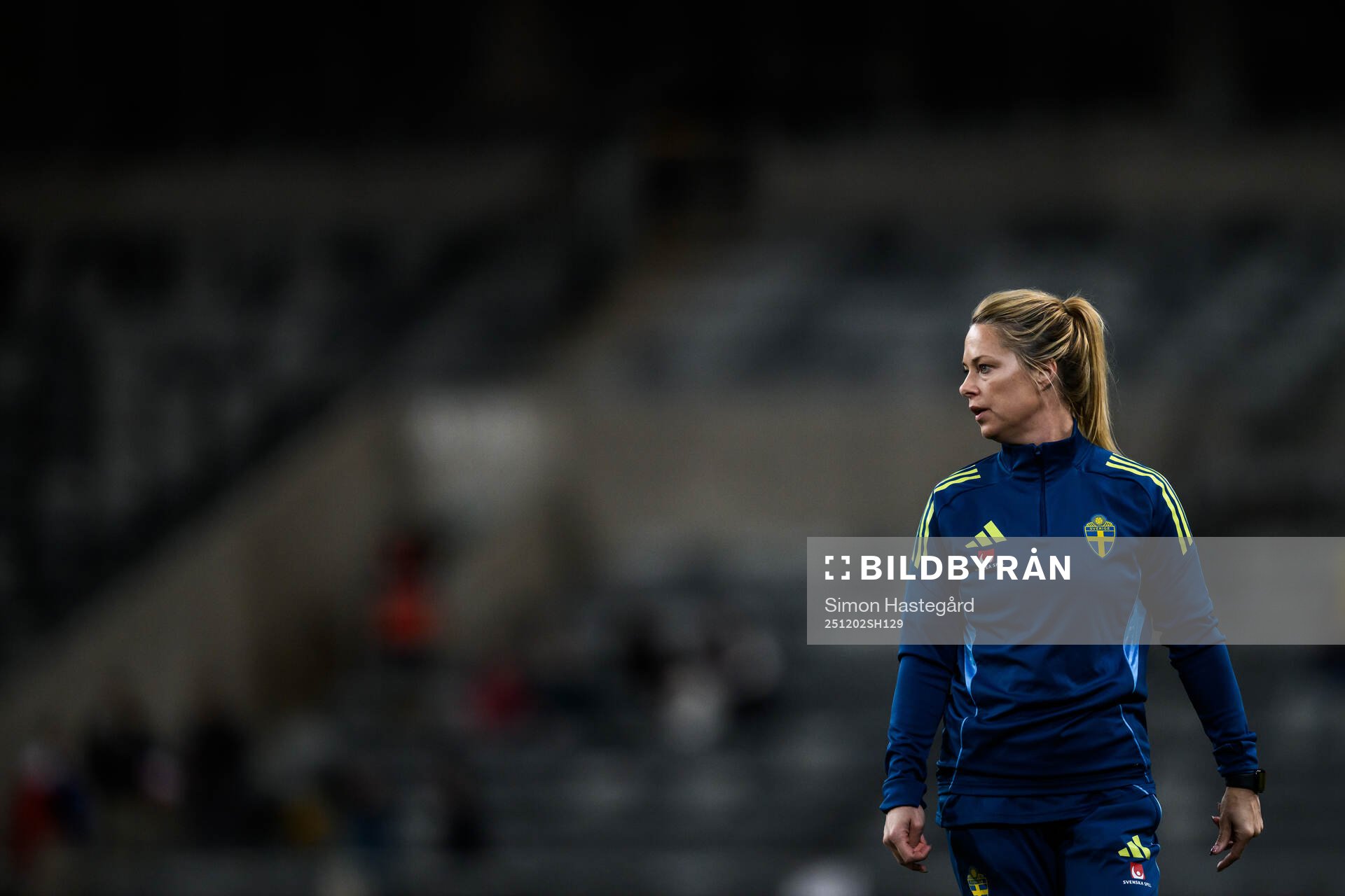 Assistant coach Johanna Almgren of Sweden