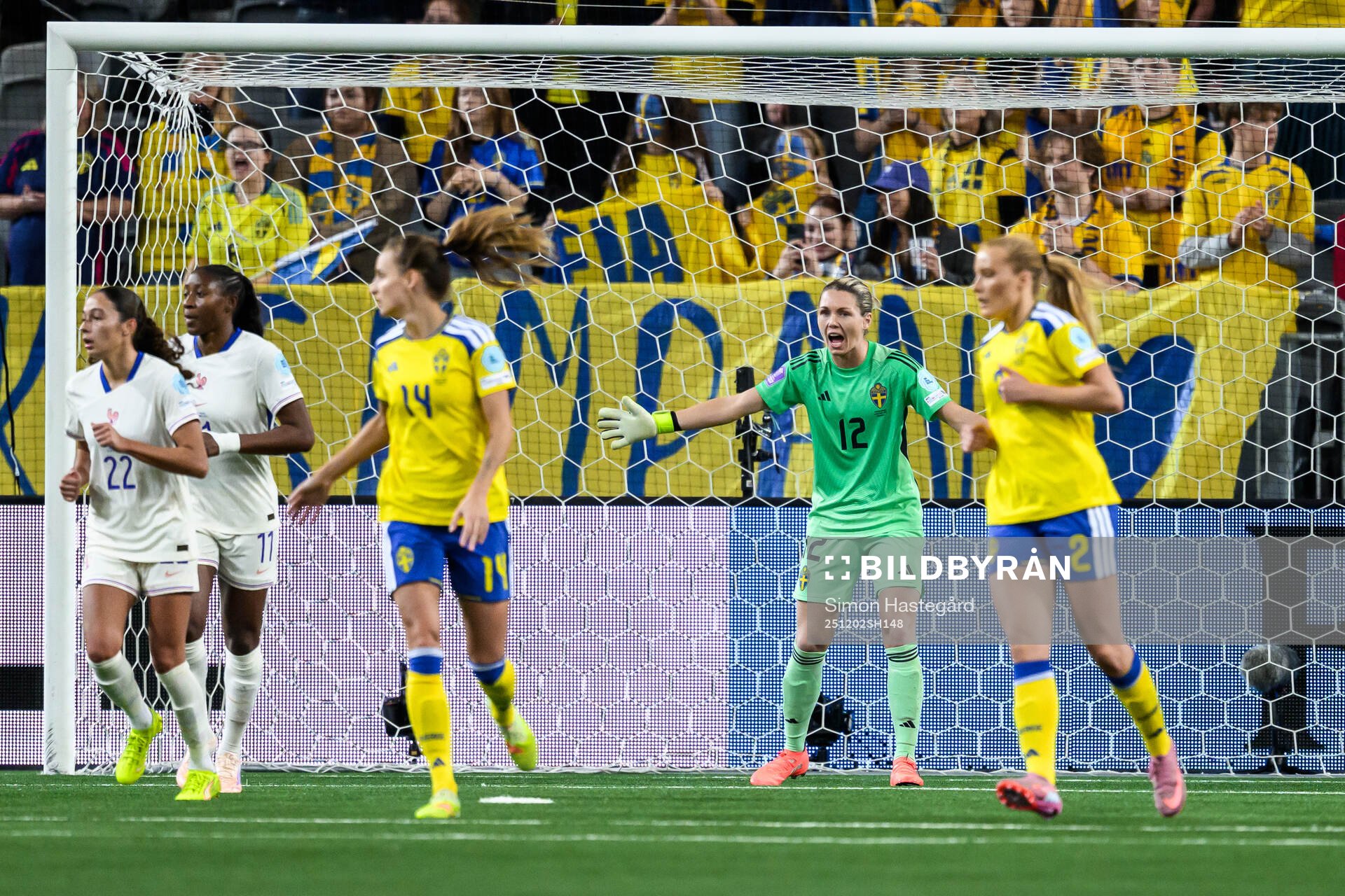 Goalkeeper Jennifer Falk of Sweden