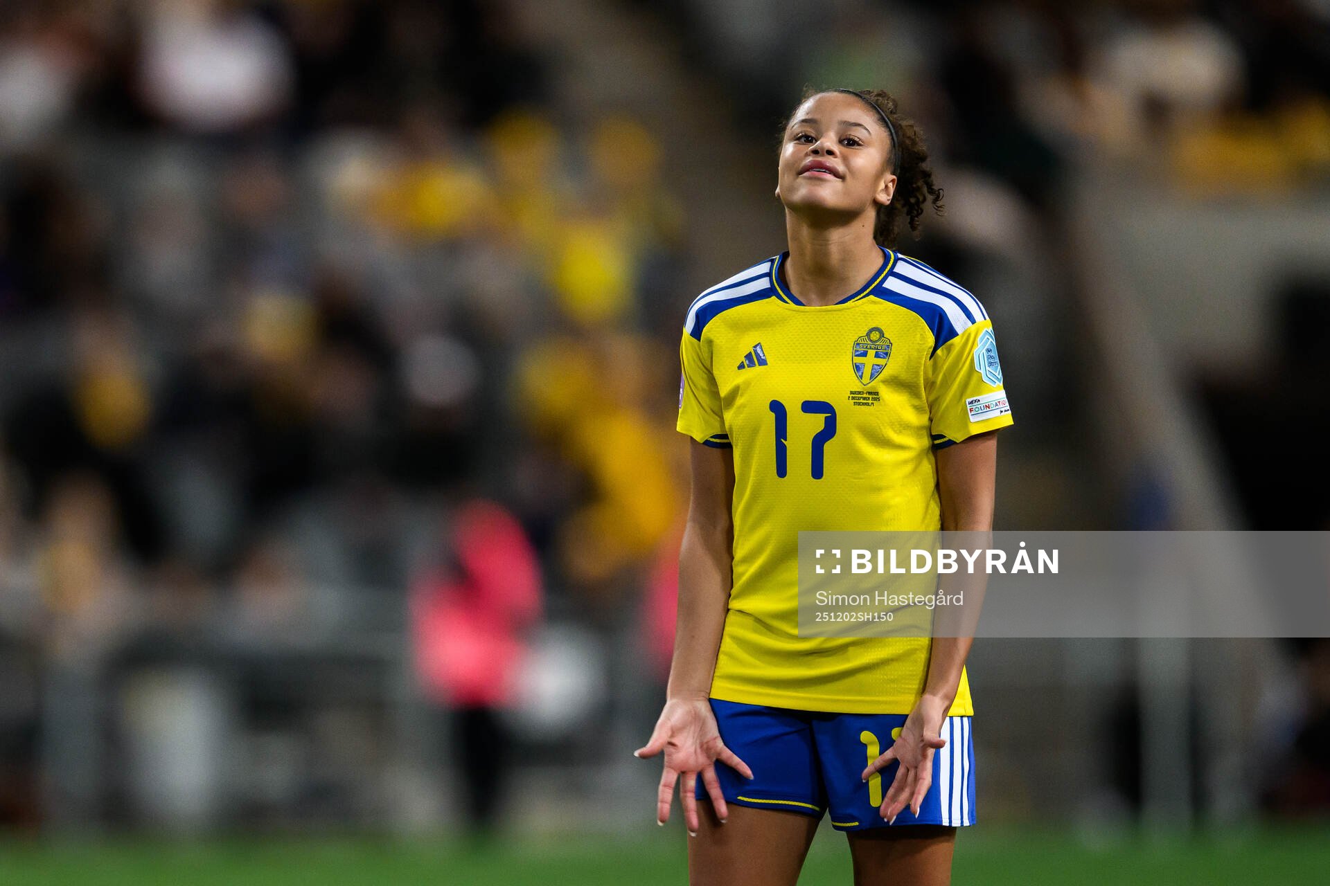 Felicia Schröder of Sweden reacts