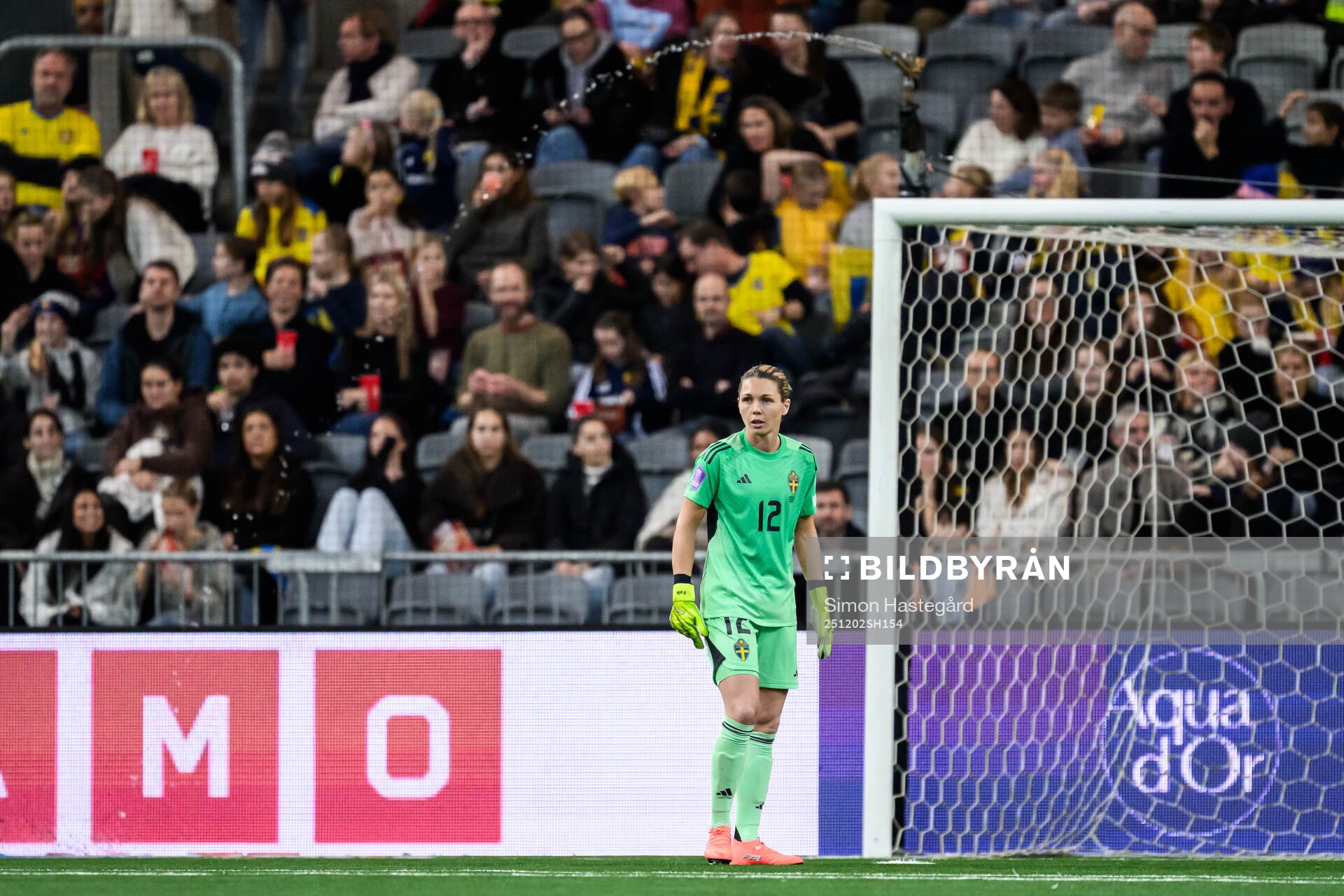 Goalkeeper Jennifer Falk of Sweden