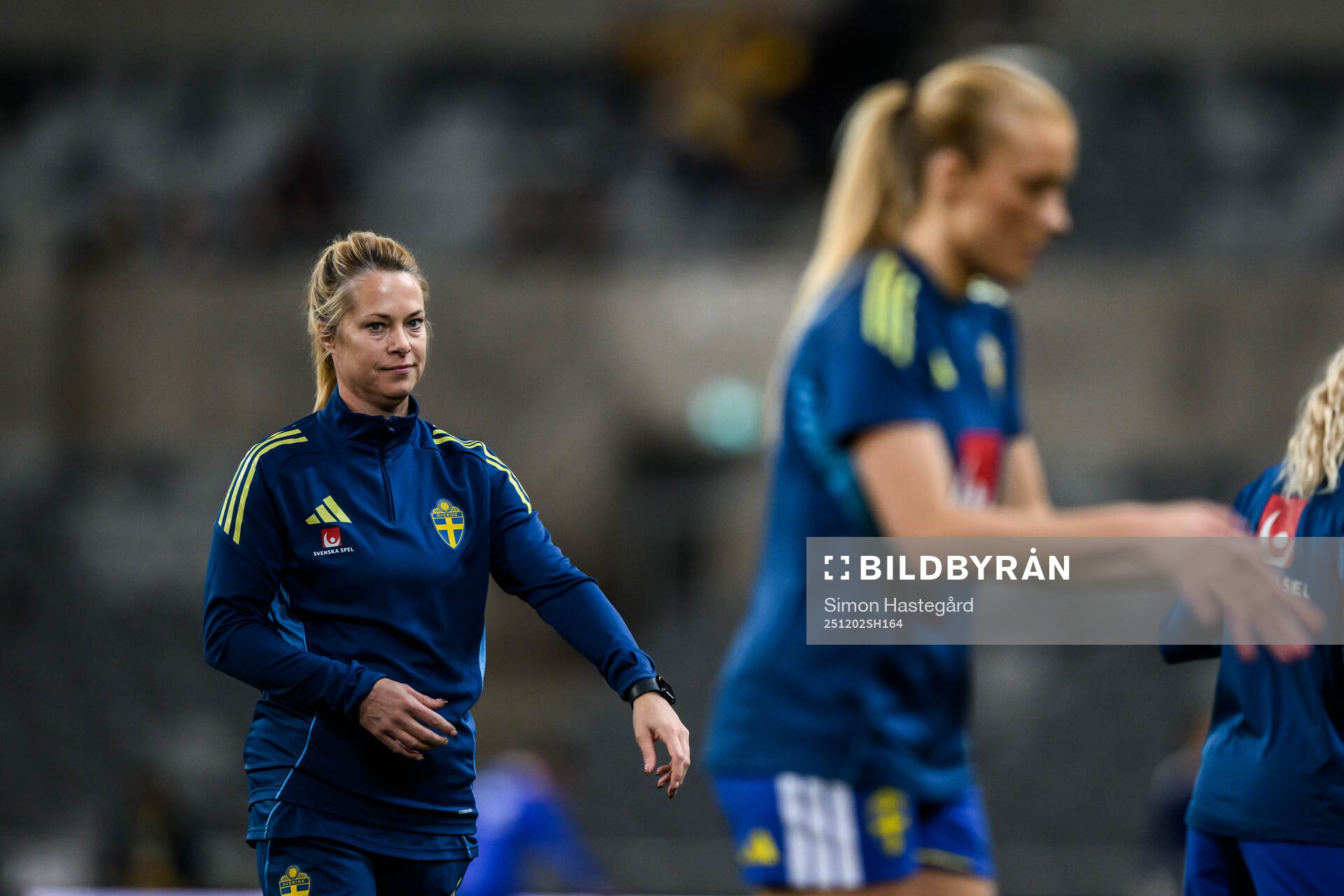 Assistant coach Johanna Almgren of Sweden