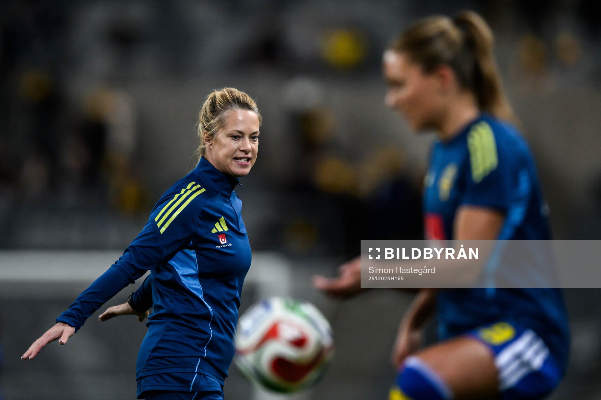 Assistant coach Johanna Almgren of Sweden