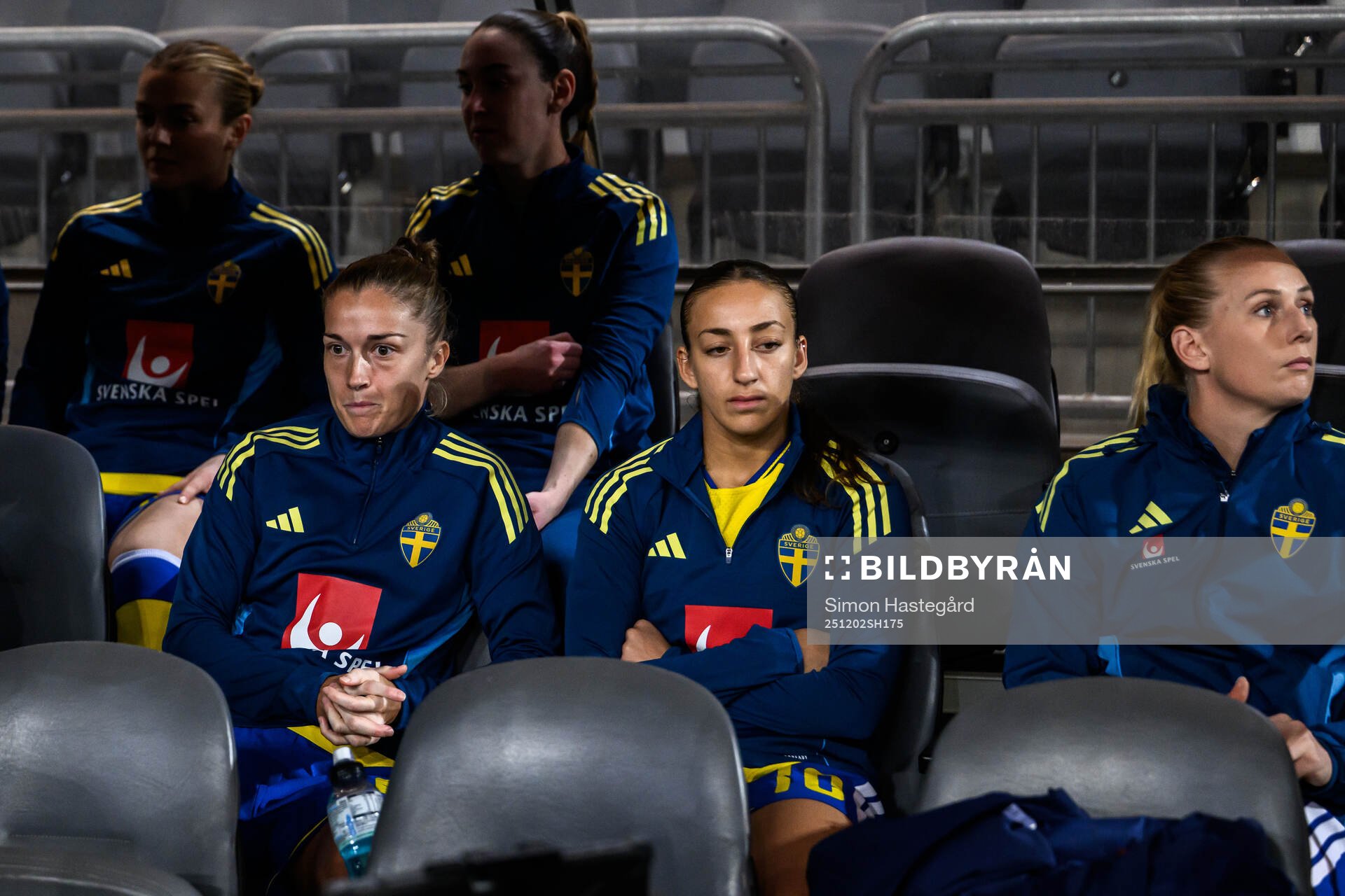 Filippa Angeldahl, Rosa Kafaji and Stina Blackstenius of