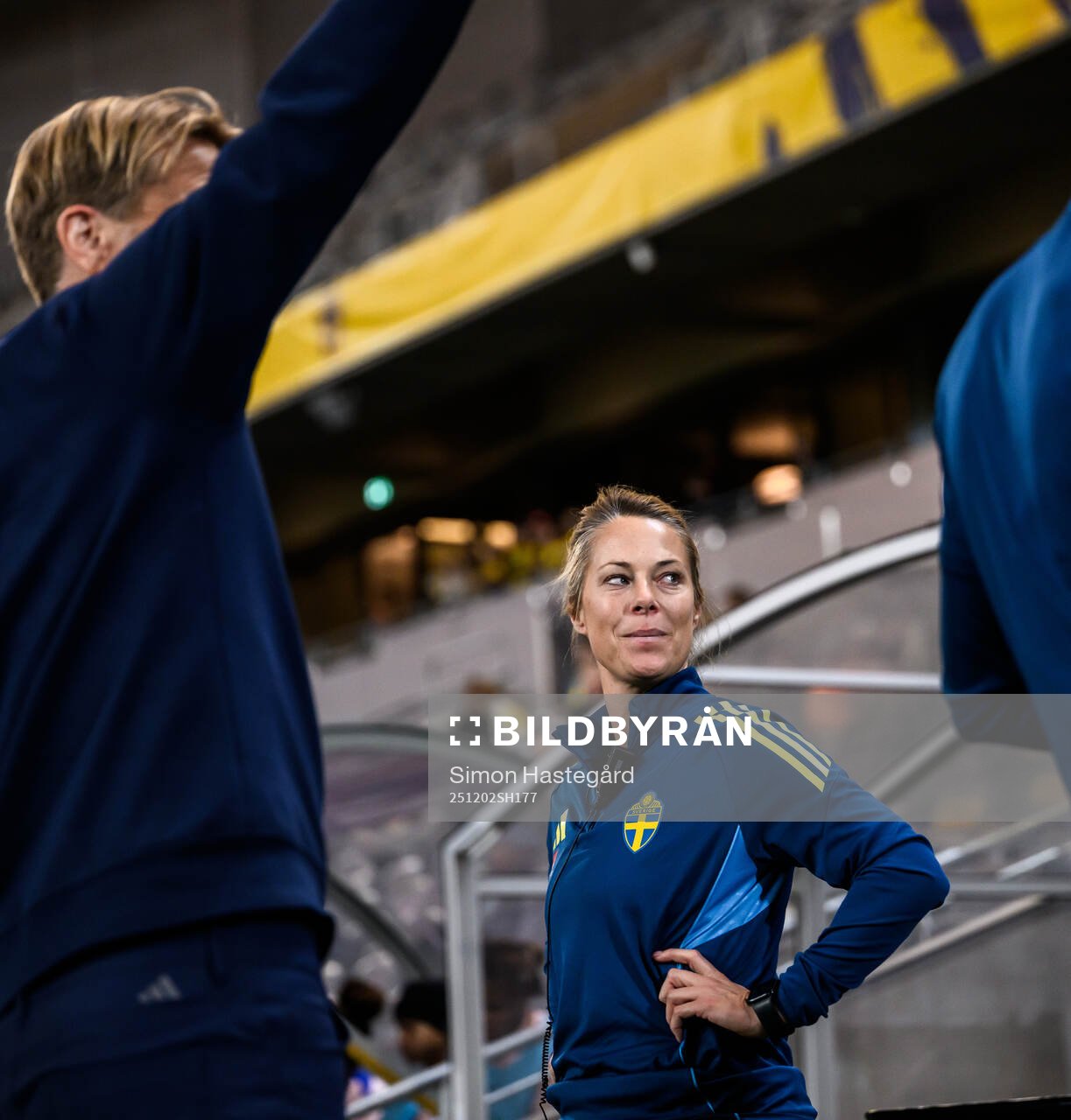 Assistant coach Johanna Almgren of Sweden