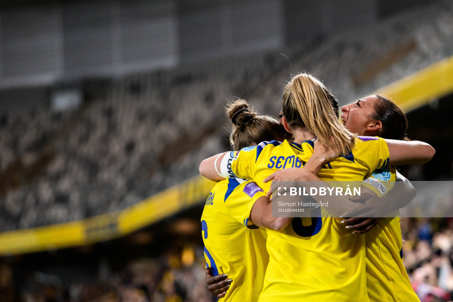 Rosa Kafaji of Sweden celebrates the 2-1 goal