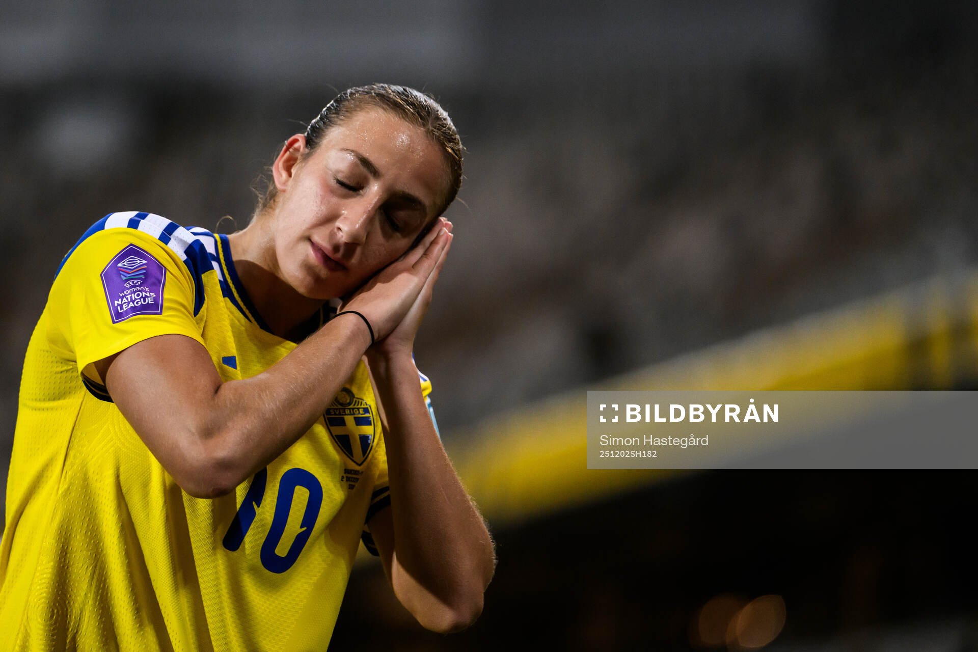 Rosa Kafaji of Sweden celebrates the 2-1 goal