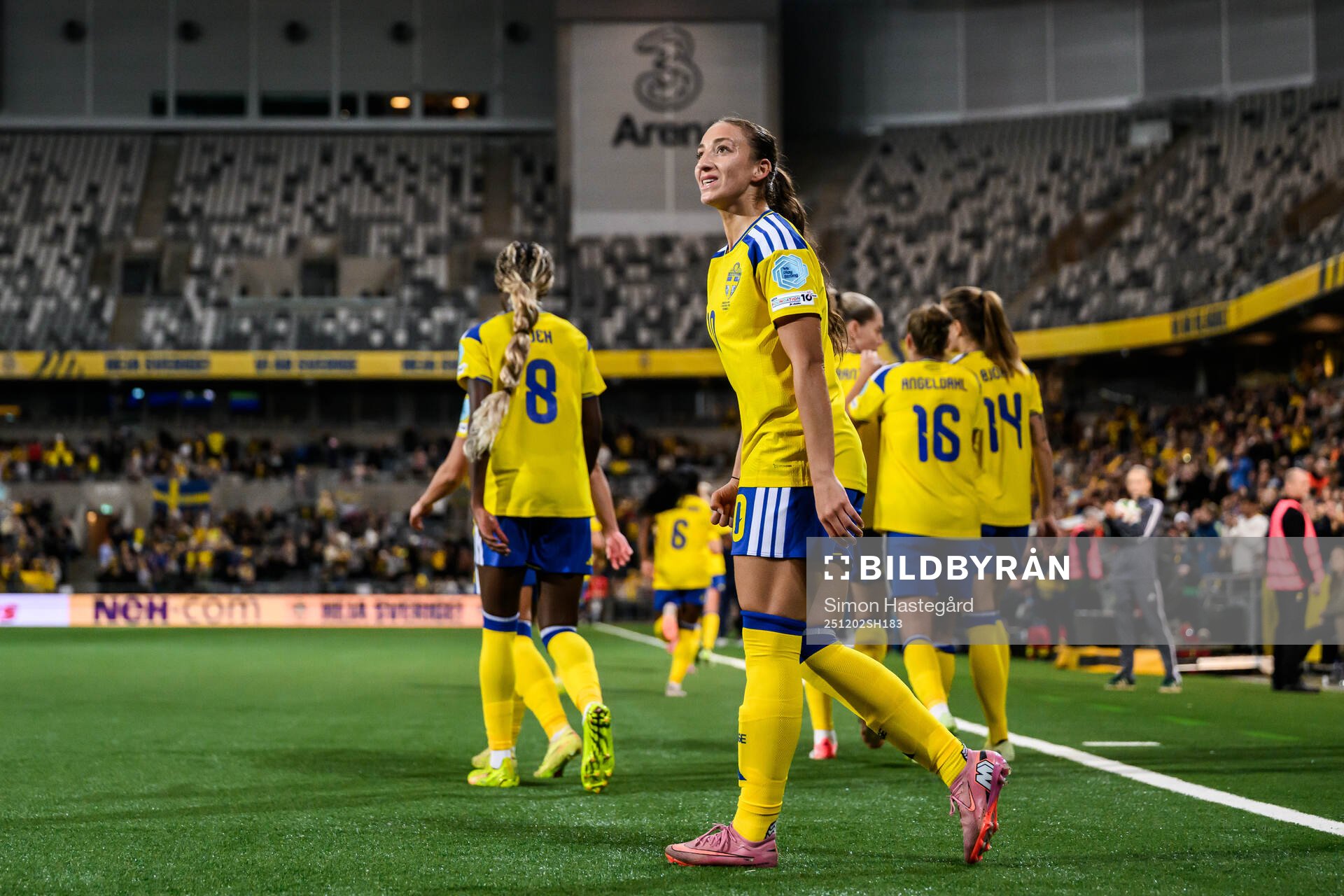 Rosa Kafaji of Sweden celebrates the 2-1 goal