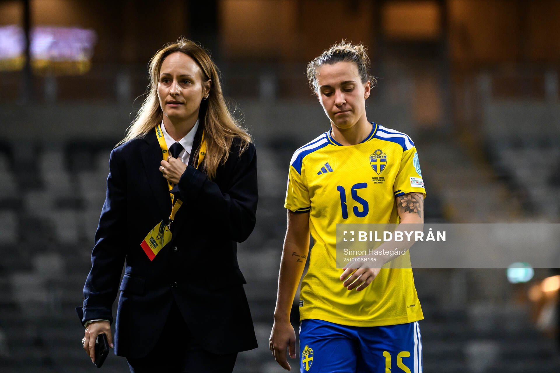 Julia Zigiotti Olme of Sweden looks dejected