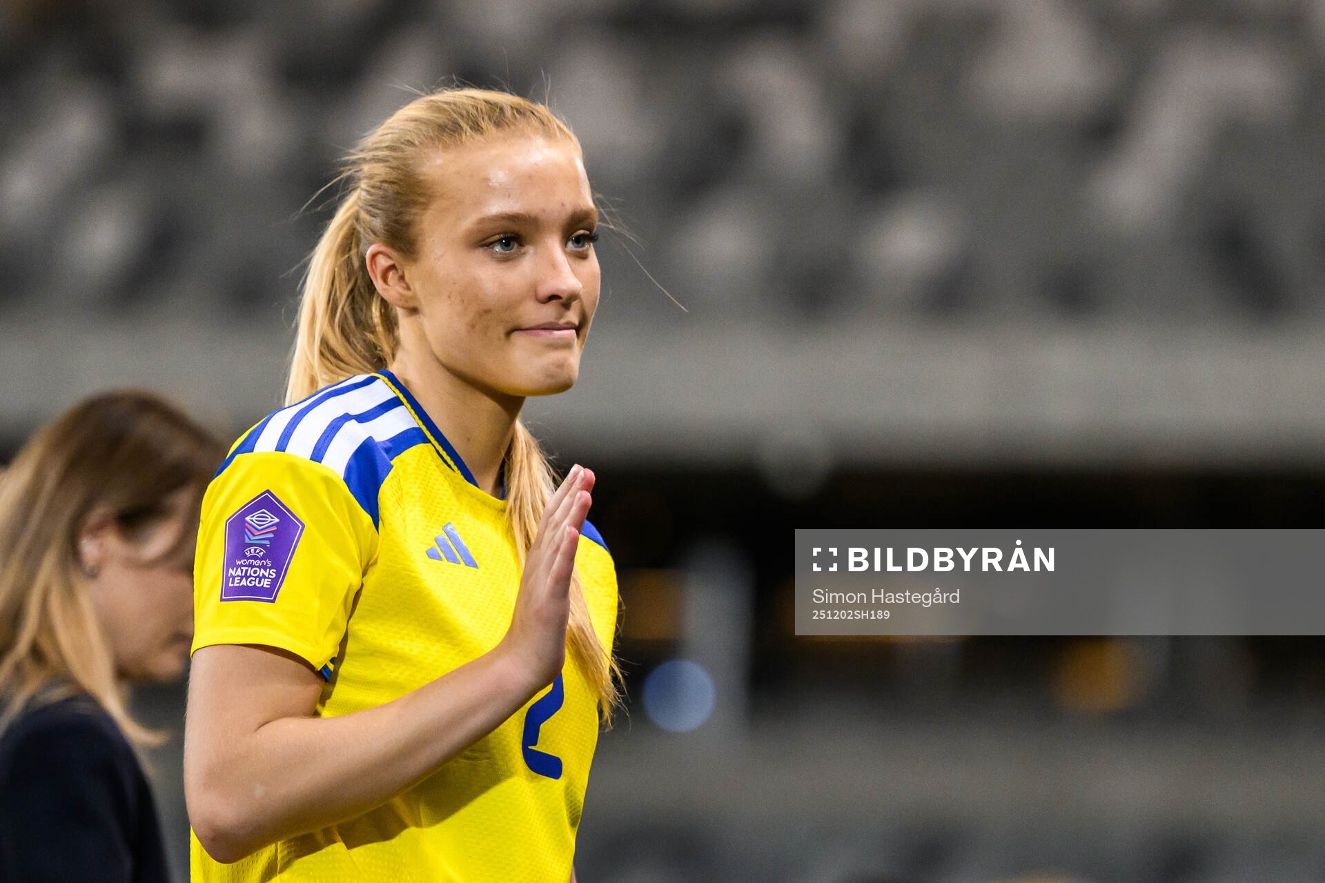 Smilla Holmberg of Sweden looks dejected