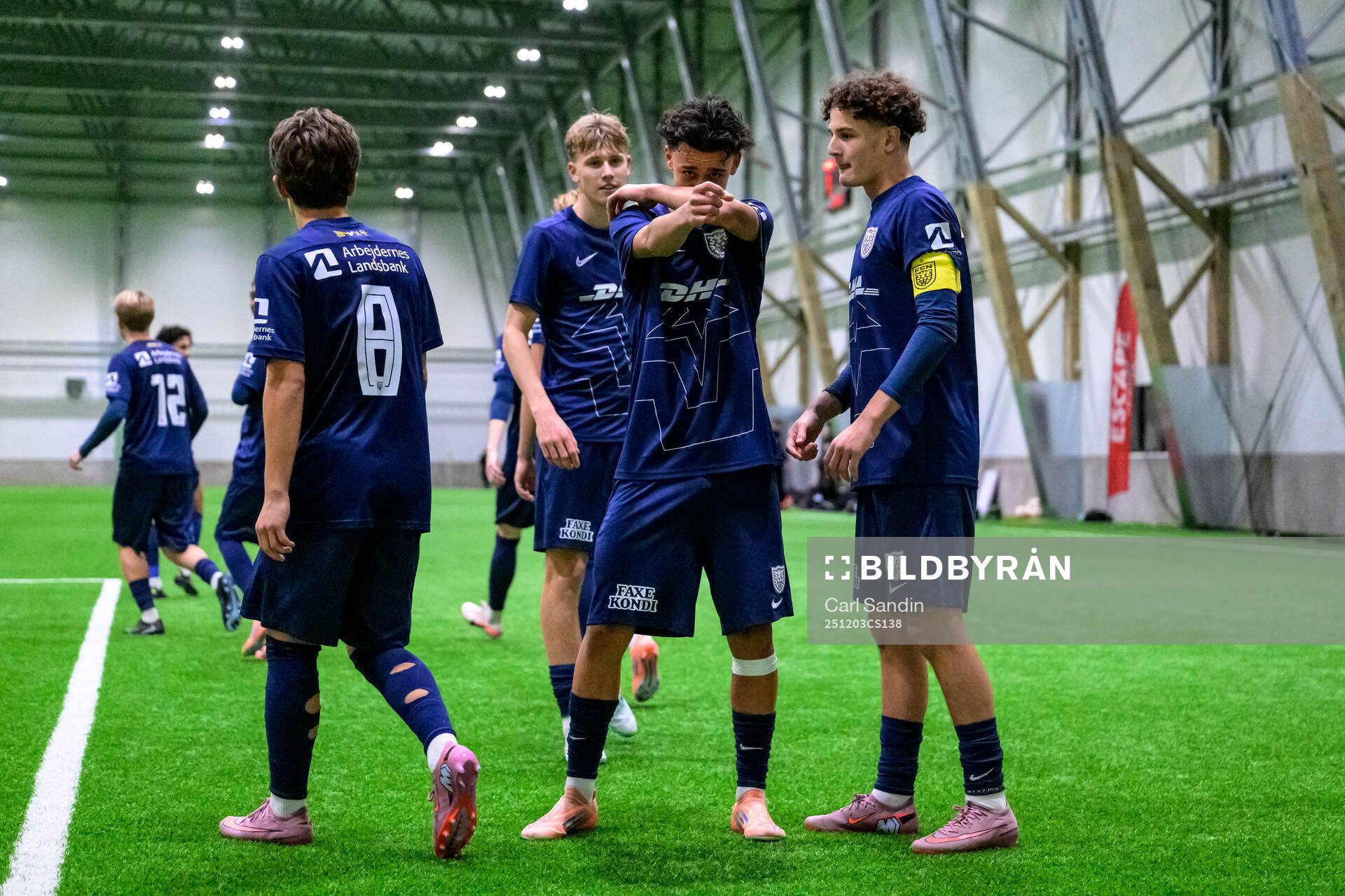 Nordsjällands Arda Durmaz och Leutrim Callaku jublar