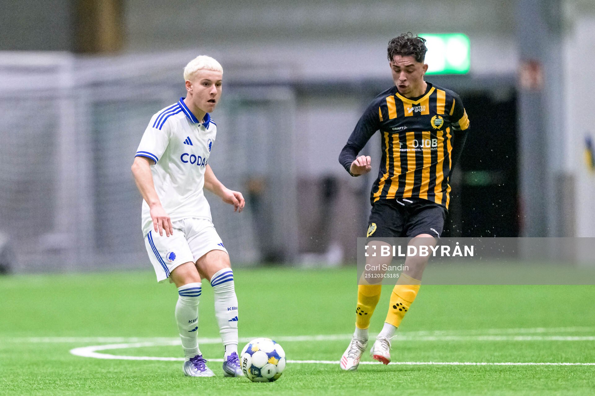 FC Köpenhamns Louie Heriba och Hammarbys Avram Cardoso Da
