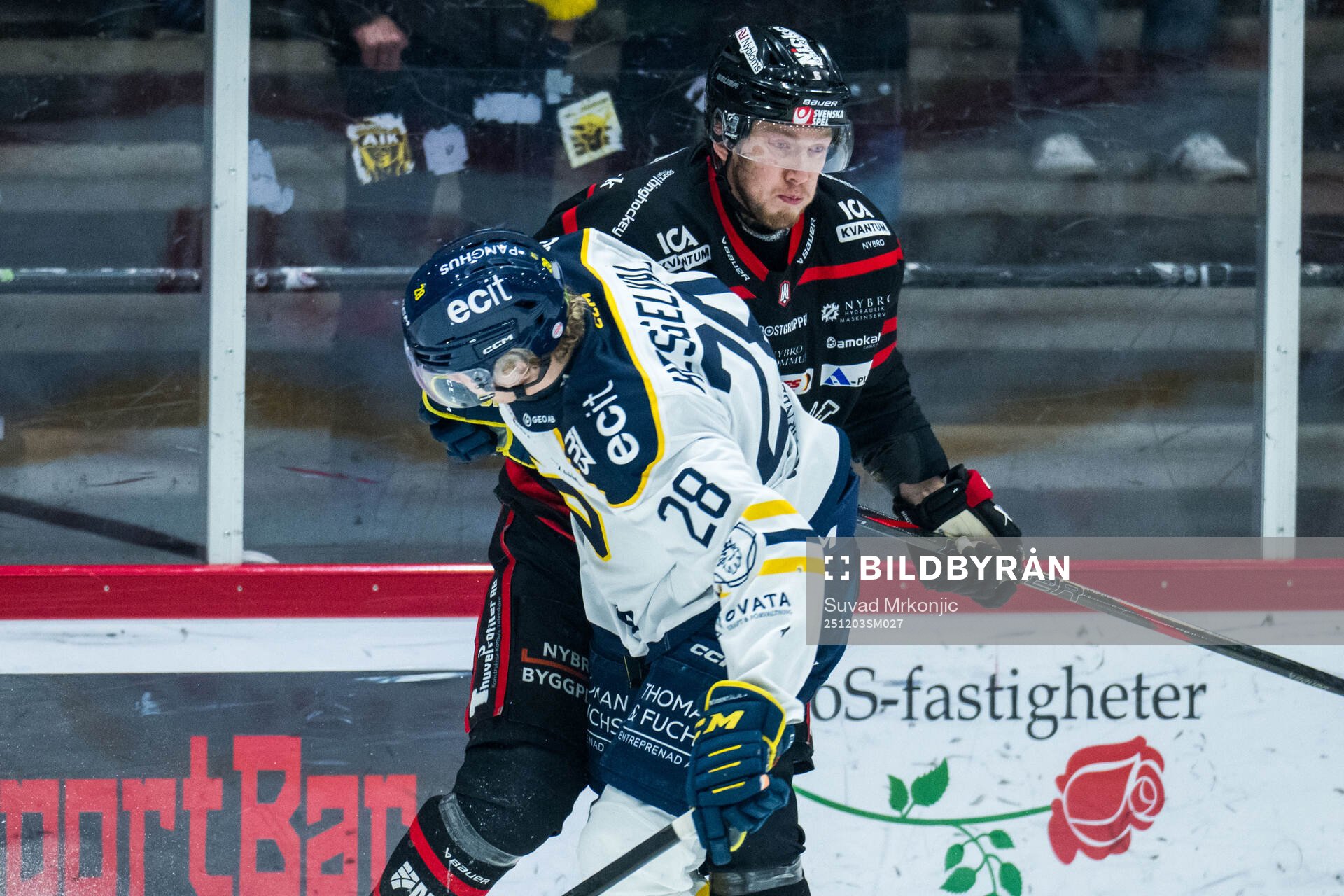 Södertäljes Adam Hesselvall och Nybros Fredrik Granberg