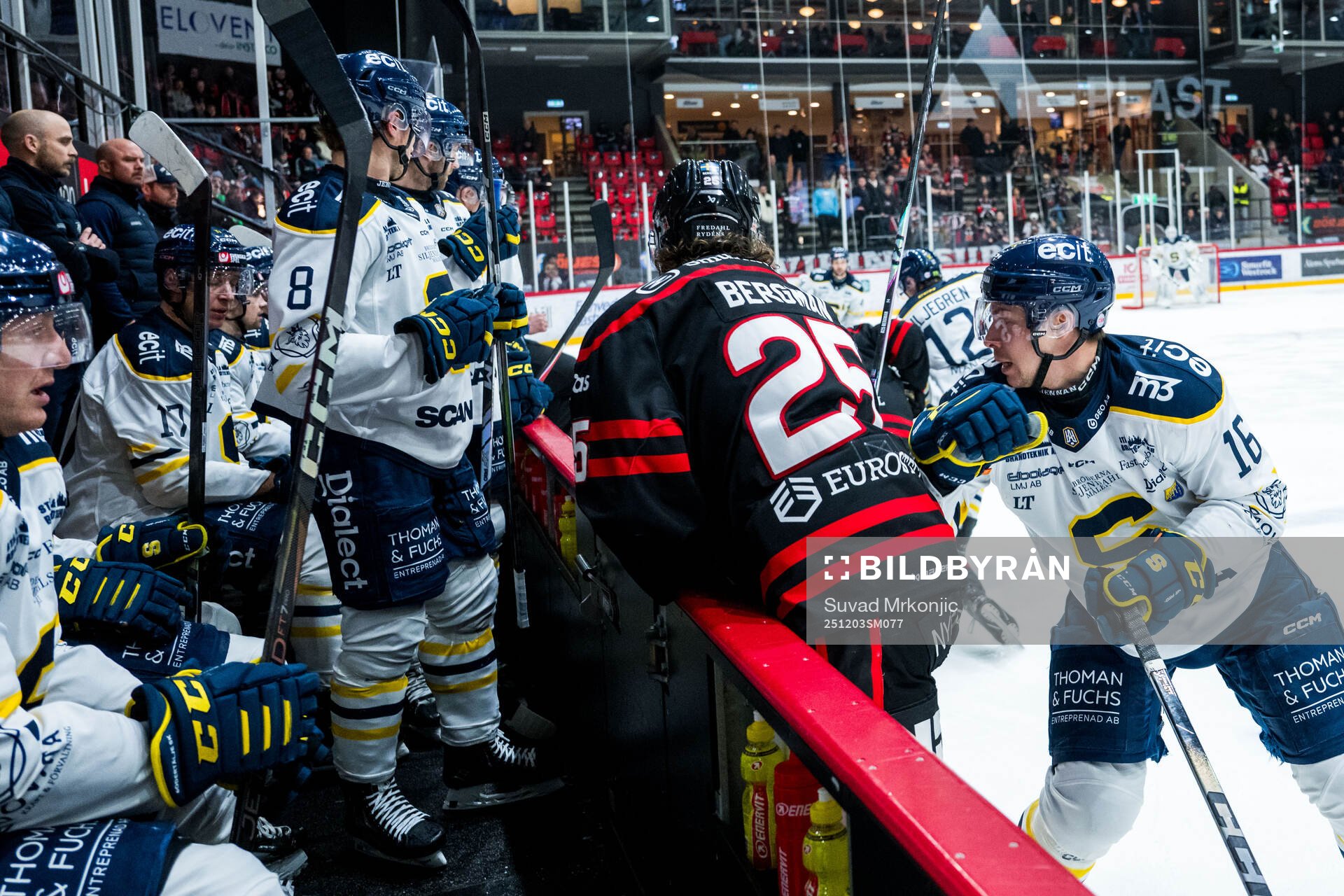 Nybros Marcus Bergman och Södertäljes Filip Engarås