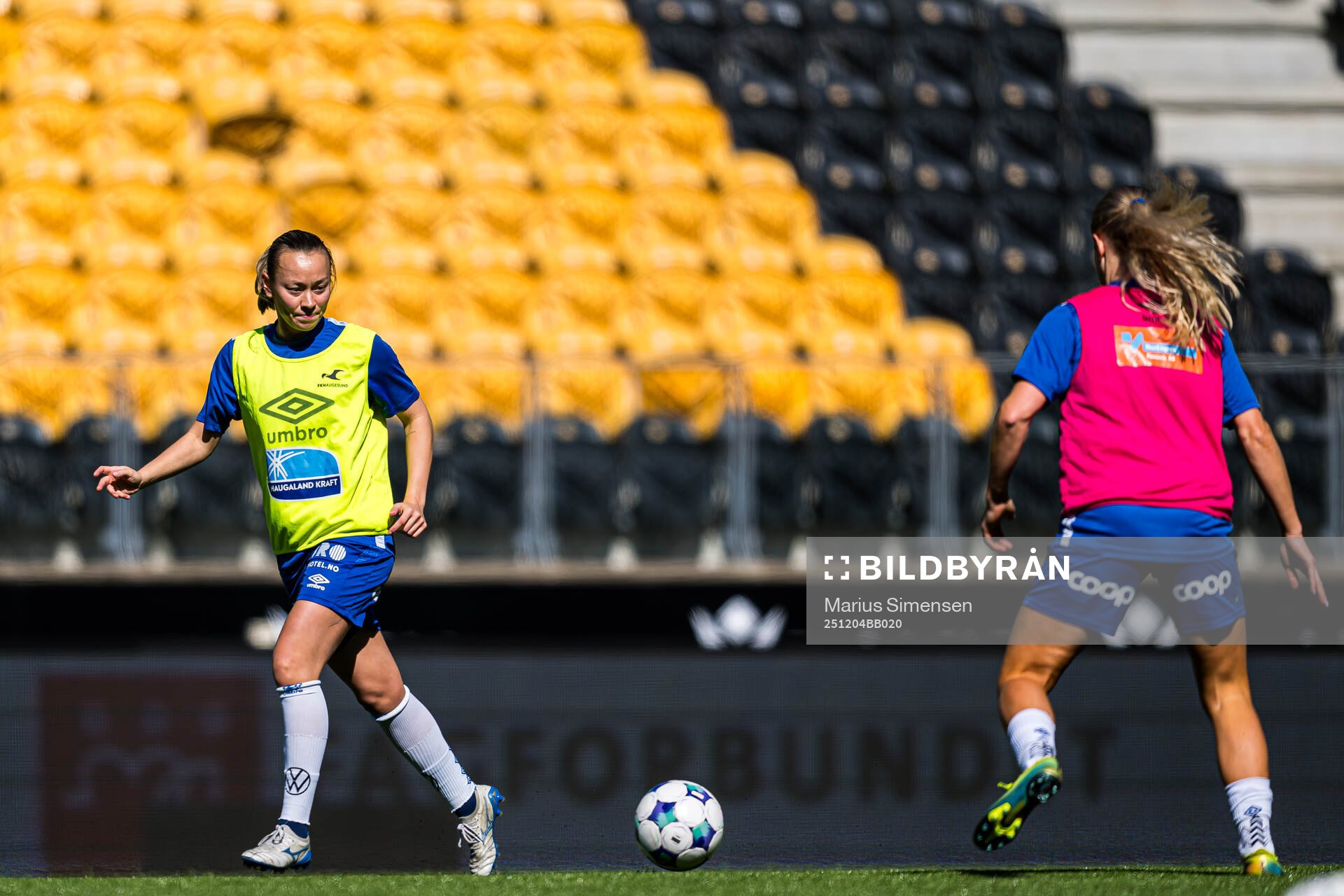 Kristine Hustveit Nybru of Haugesund warms up