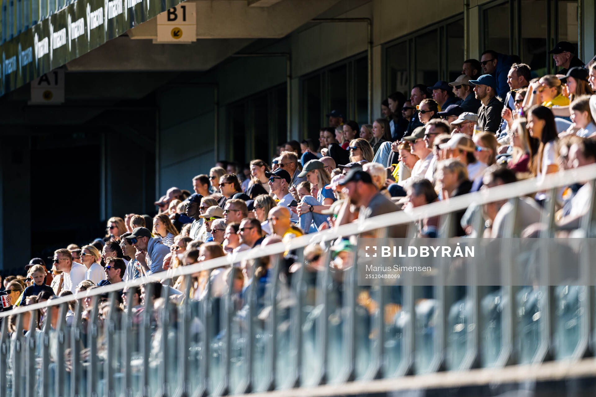 Spectators in the stands