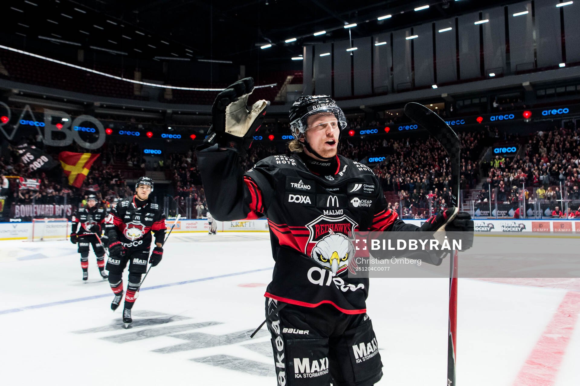 Malmö Redhawks Lauri Pajuniemi jublar