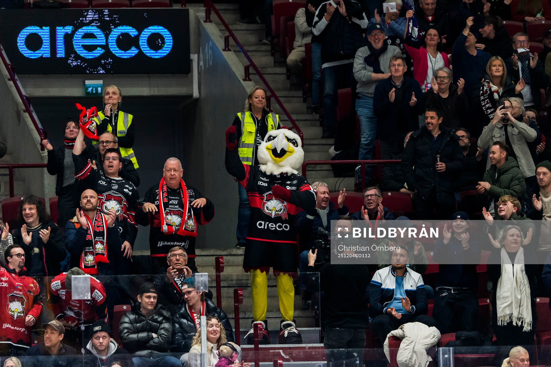 Malmö Redhawks maskot Hawkan