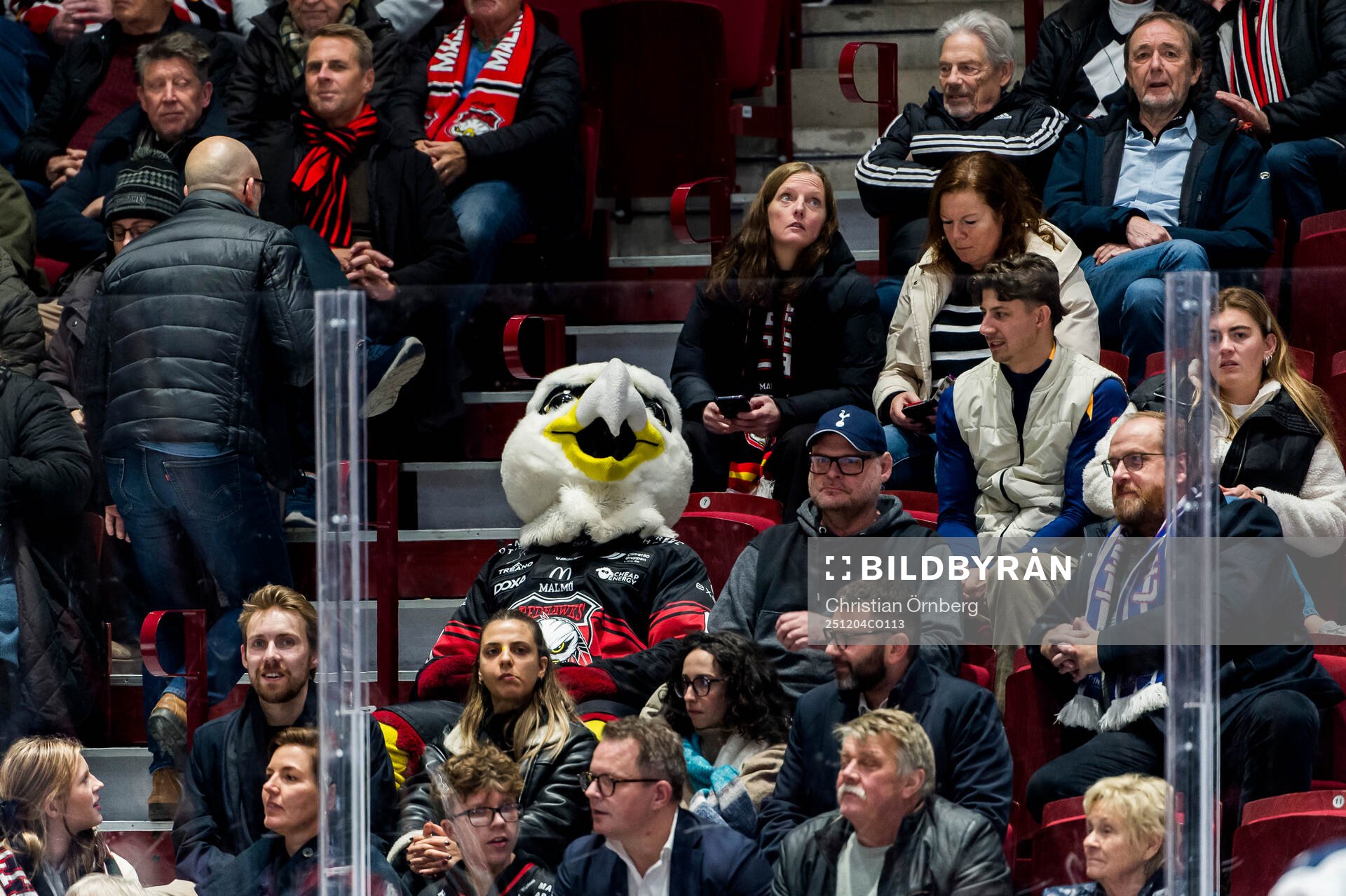 Malmö Redhawks maskot Hawkan